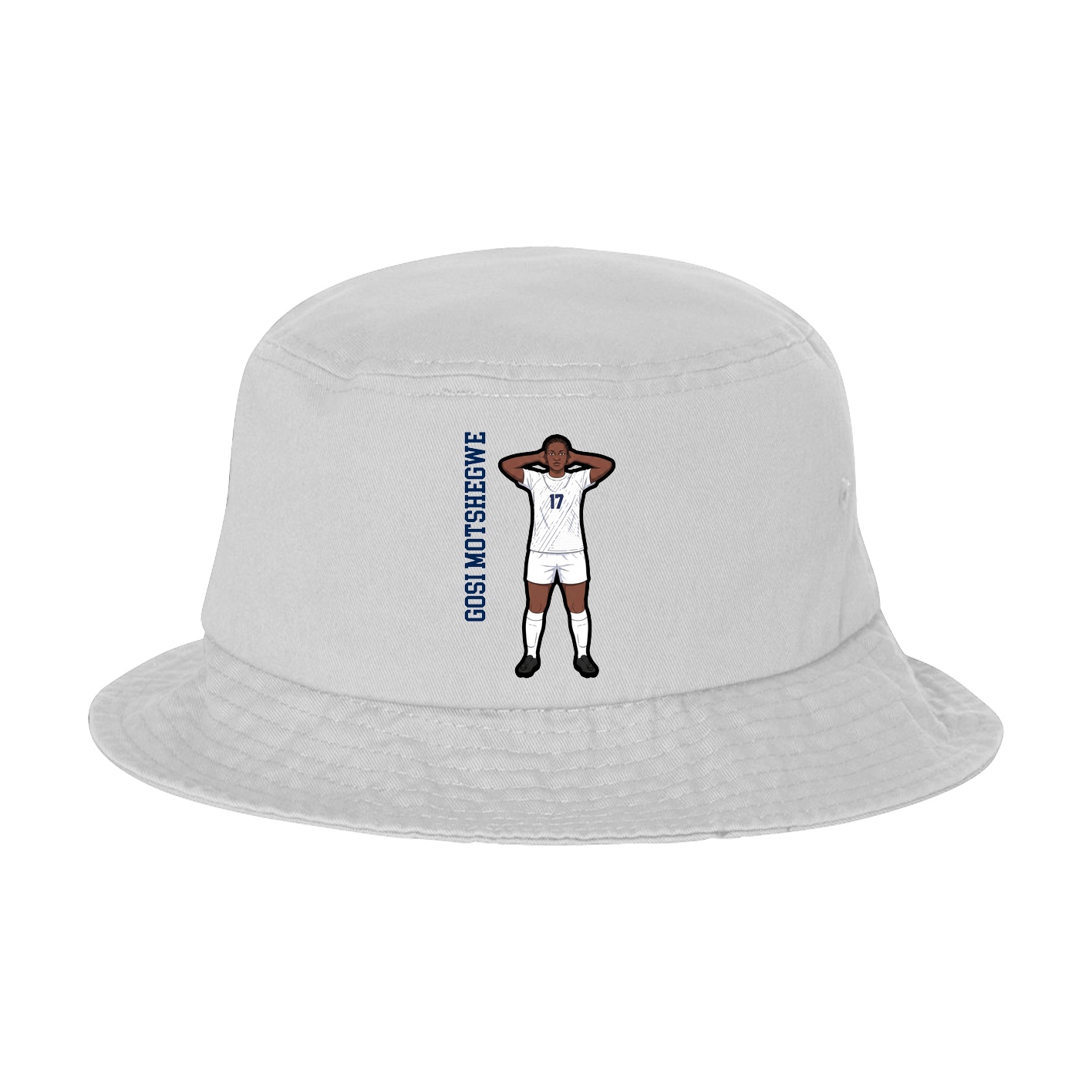 Bucket Cap — Name Vertical in White
