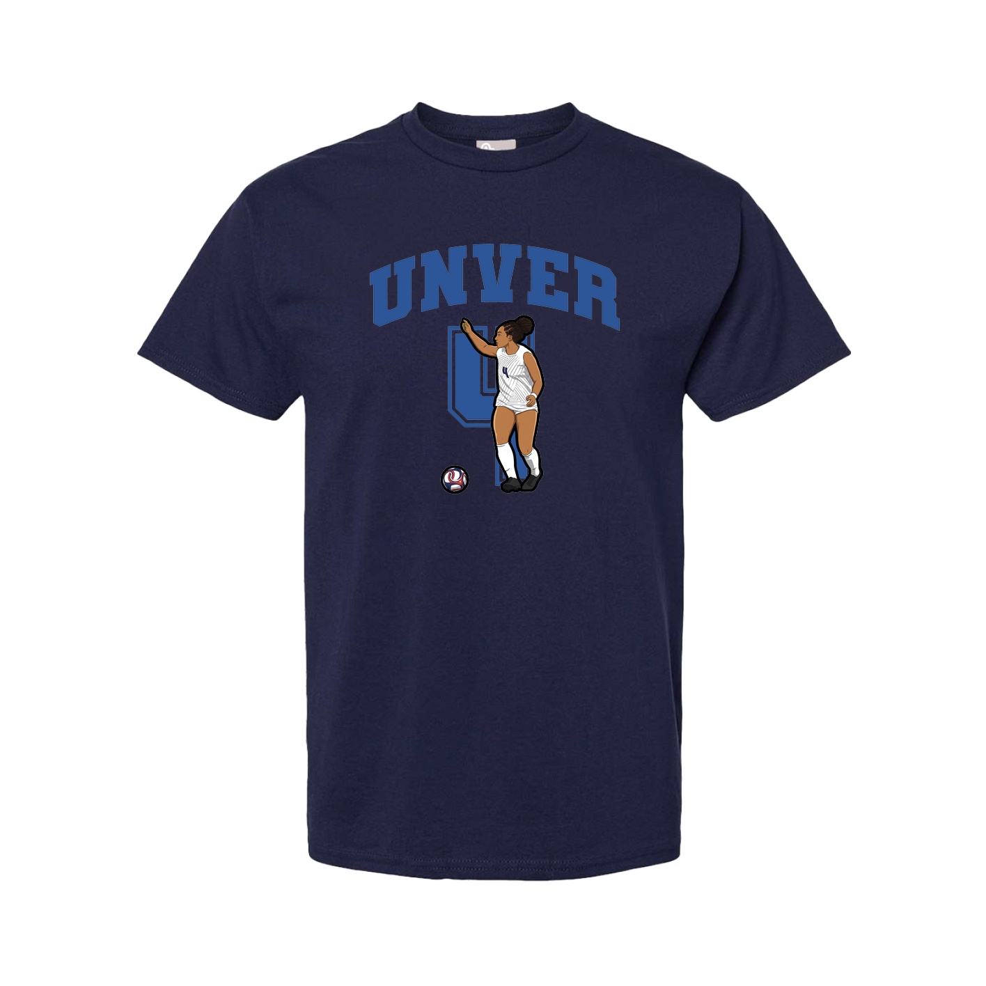 Youth Tee — Number in Navy
