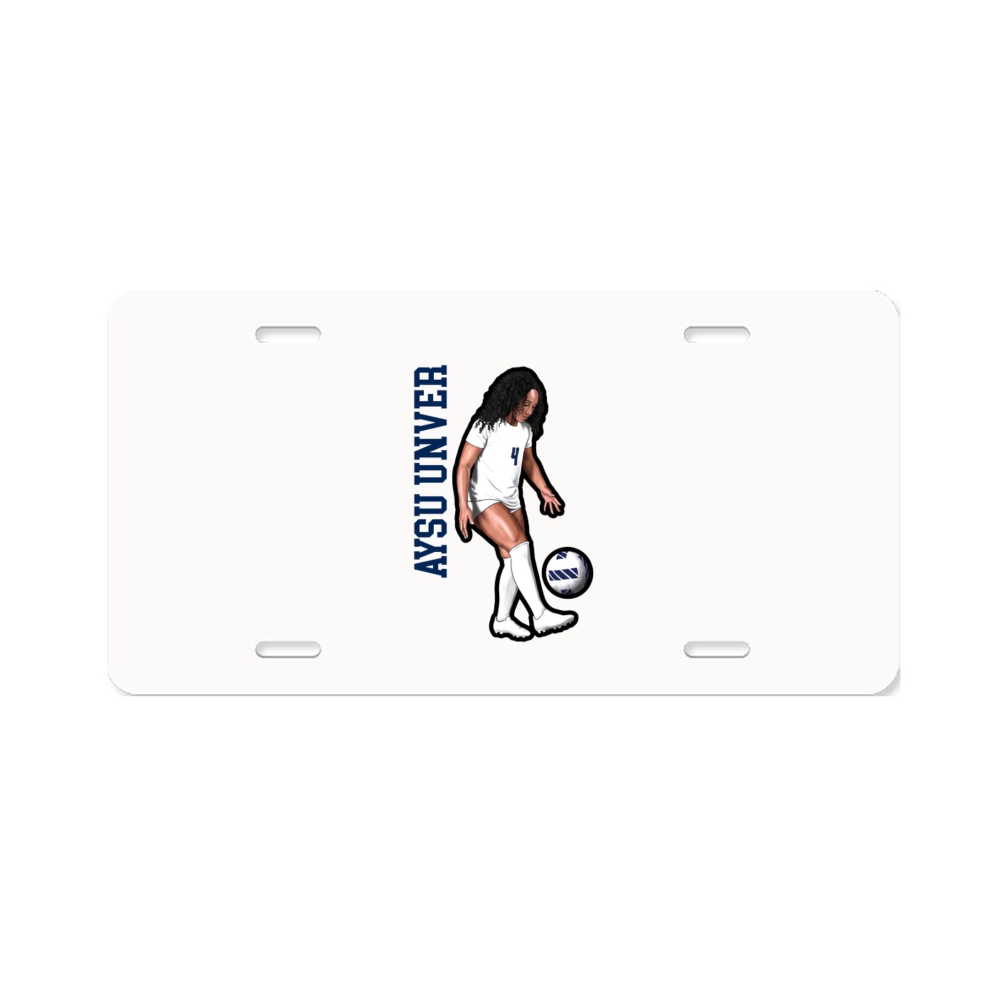 License Plate — Name Vertical in Classic