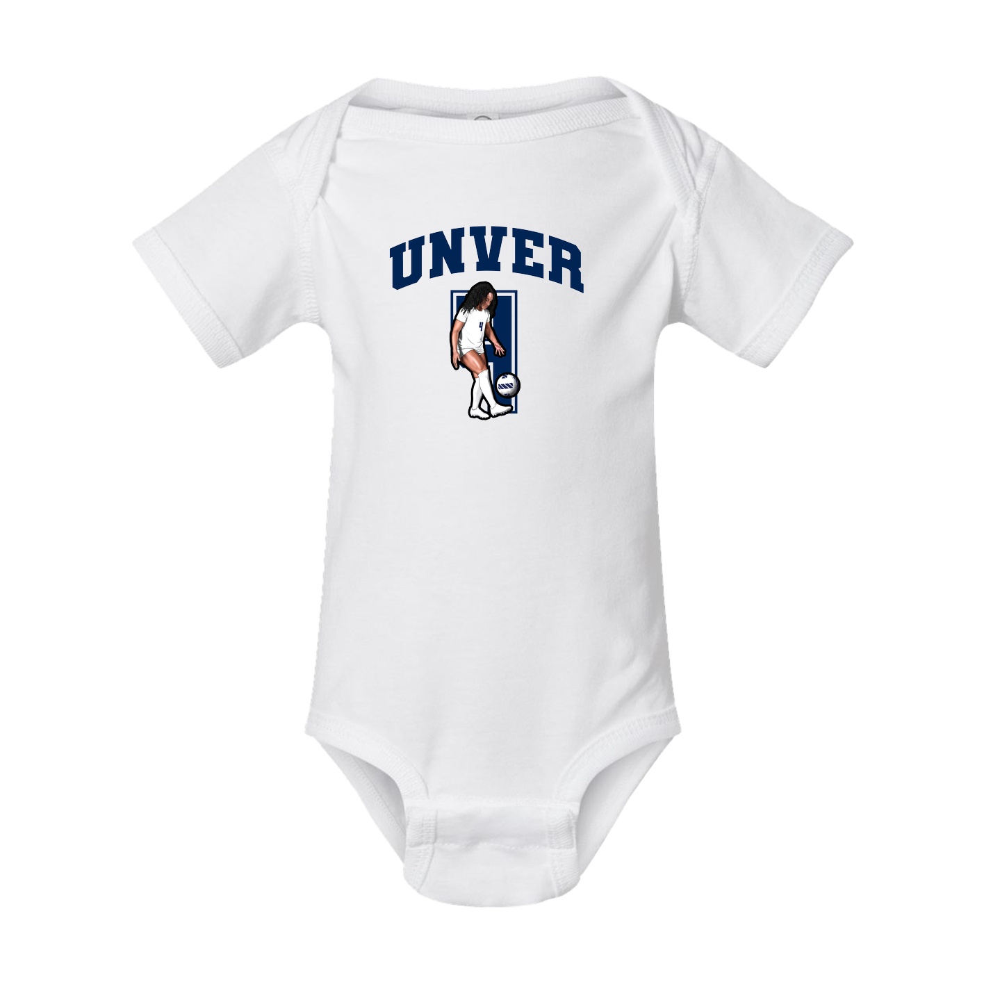 Baby Onesie — Number in White