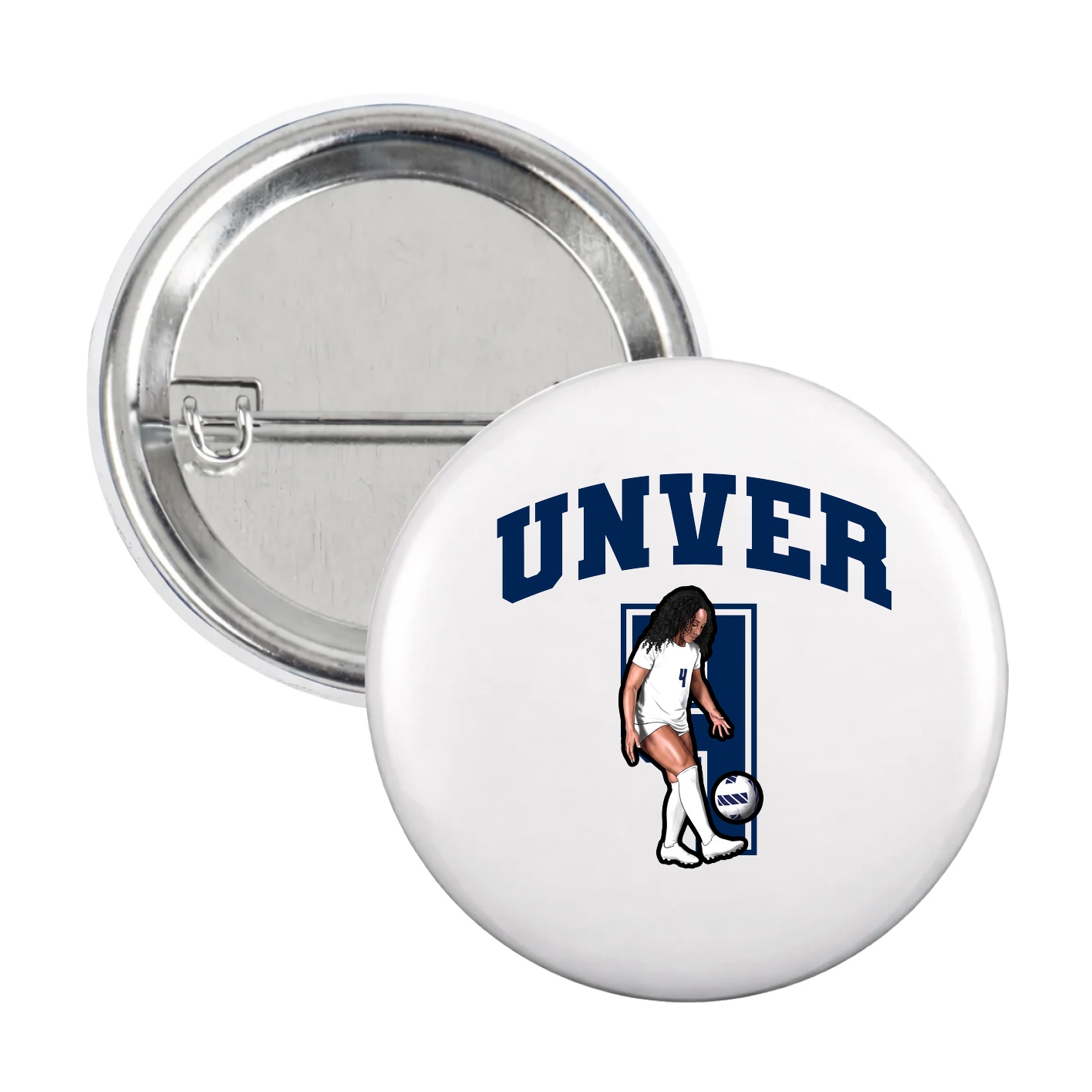 Game Day Button — Number in White