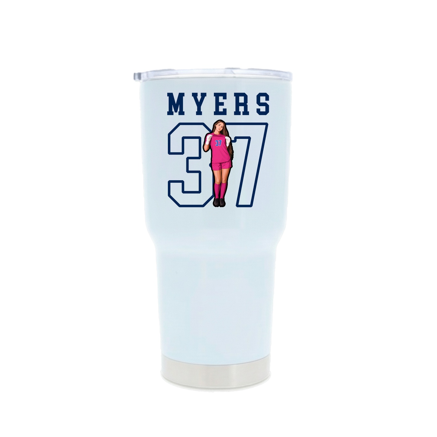 30oz Stainless Steel Tumbler — Shirsey in White