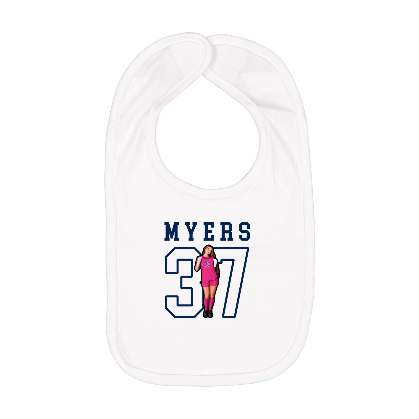 Infant Bib — Shirsey in White