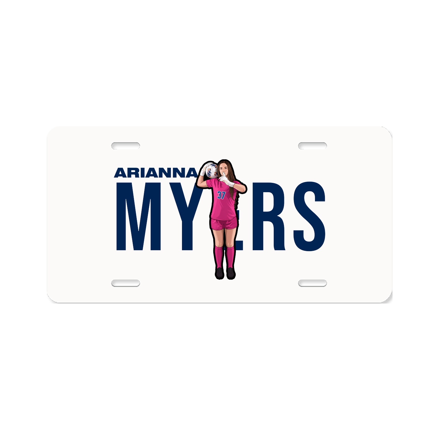 License Plate — Player Name in Classic