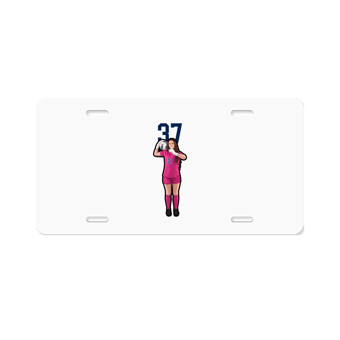 License Plate — Number Top in Classic