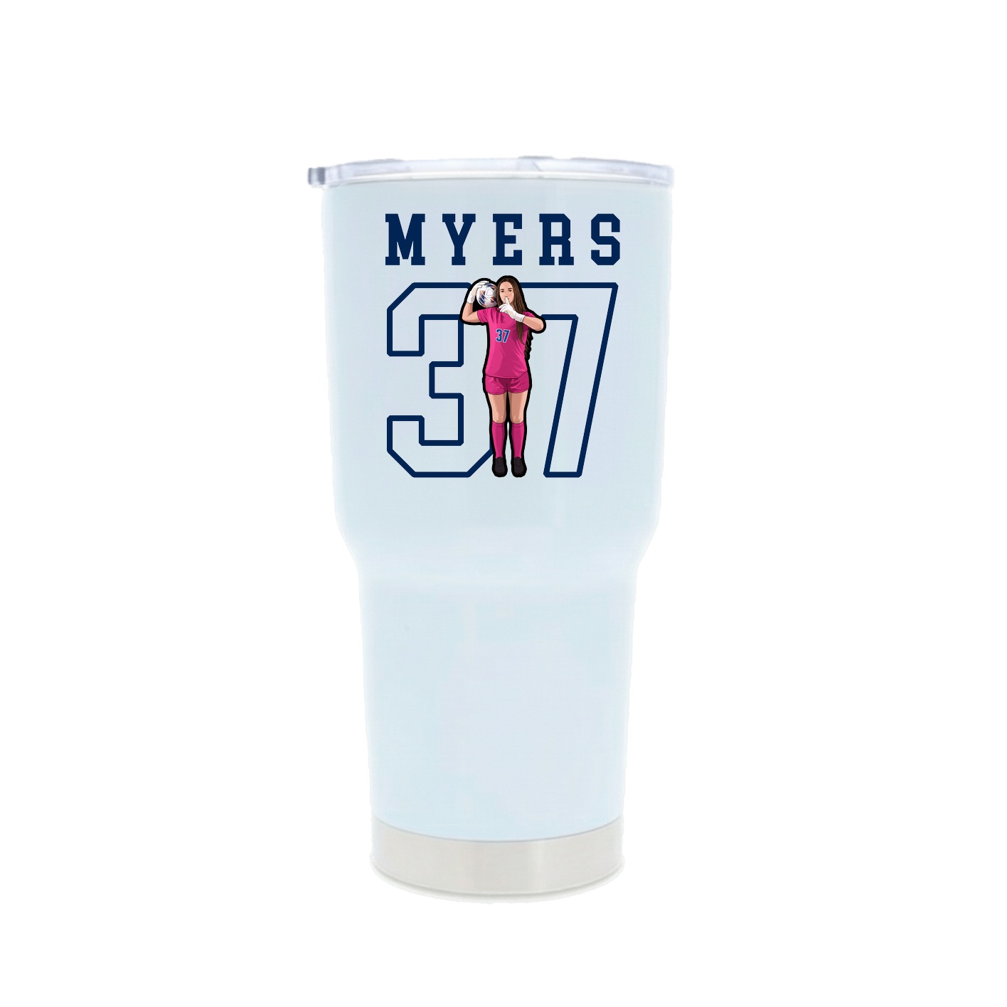 30oz Stainless Steel Tumbler — Shirsey in White