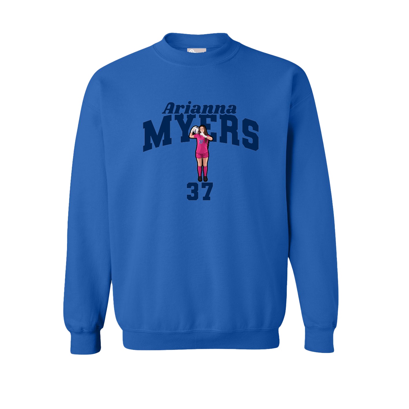 Fleece Crew — Signature Arch in Royal