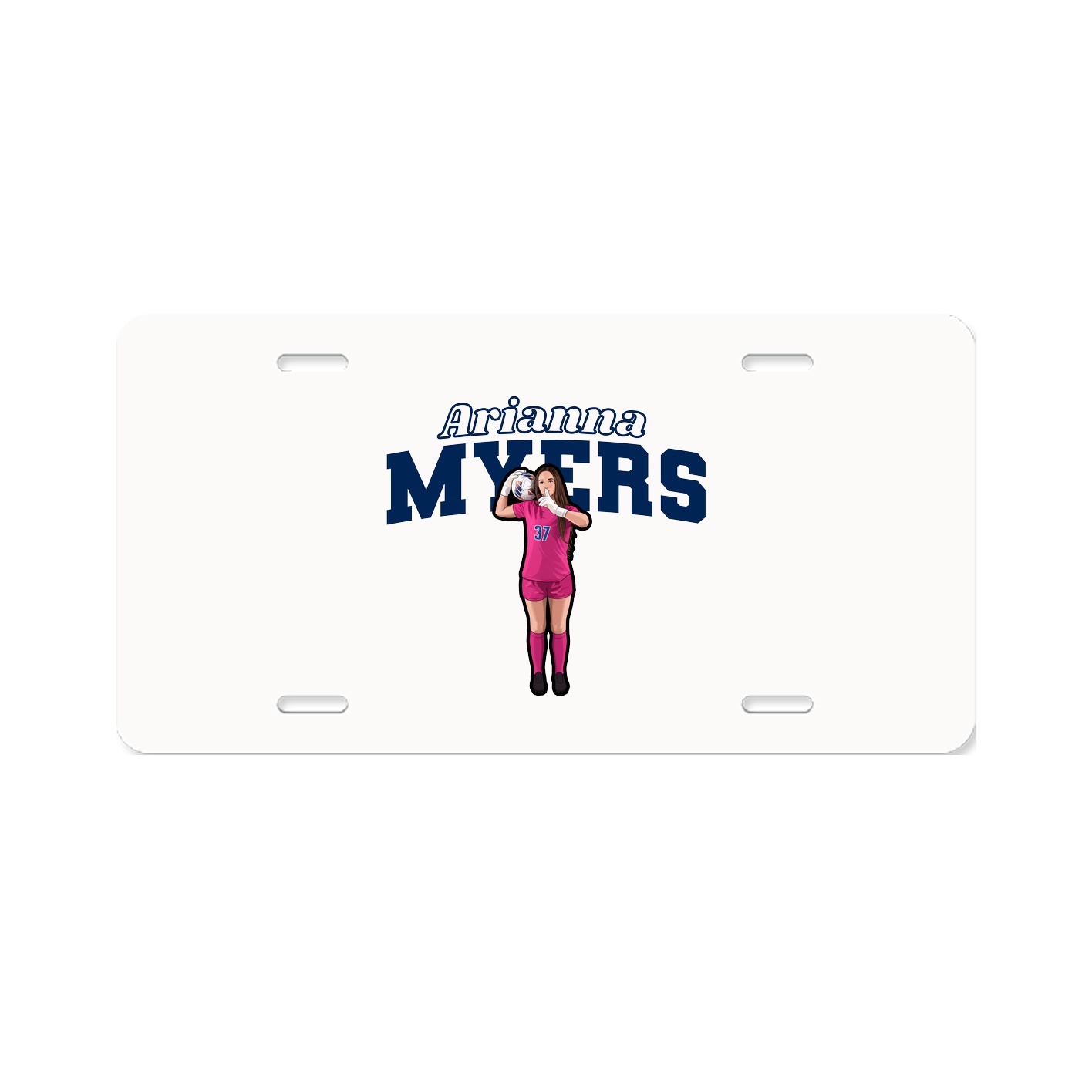 License Plate — Name Arch in Classic