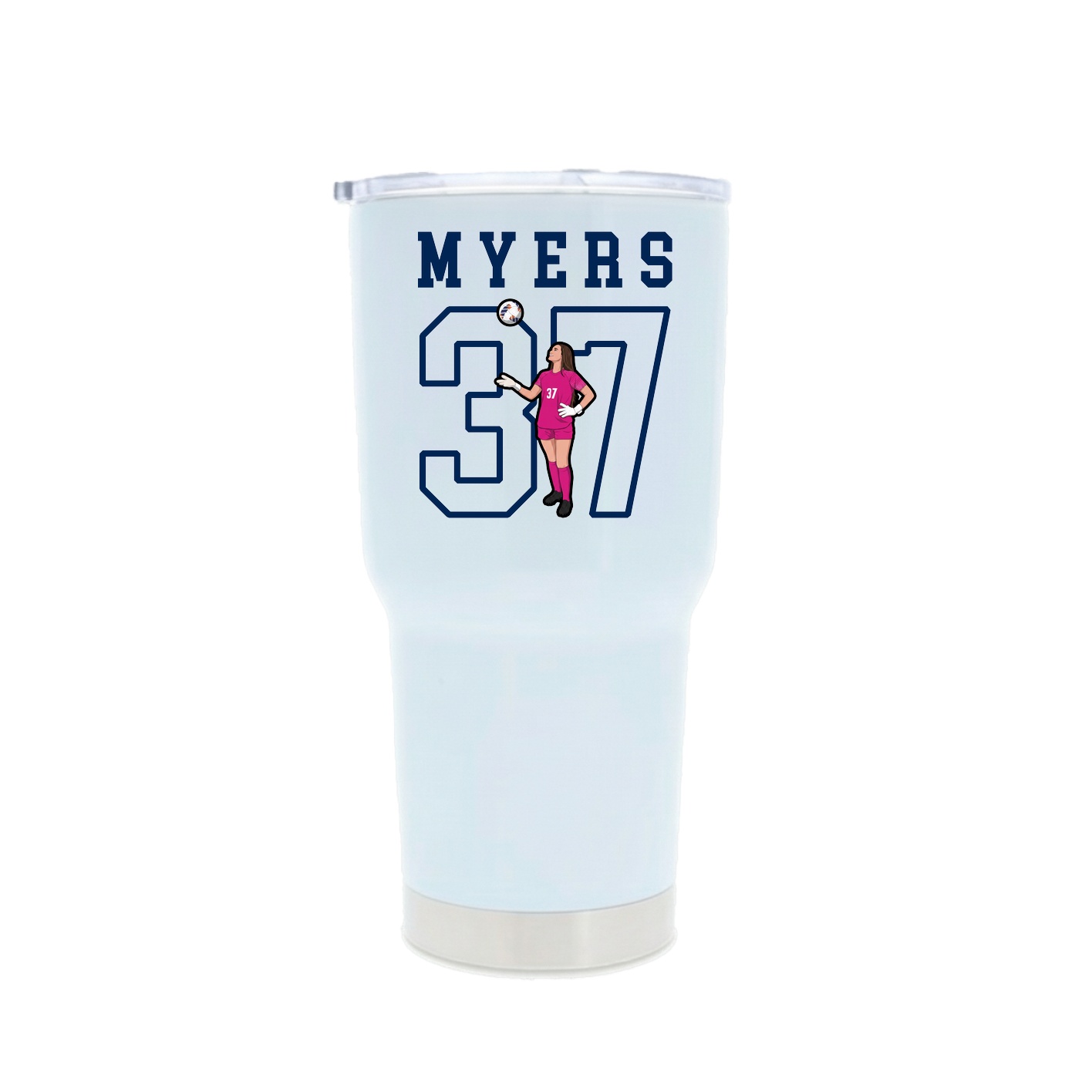 30oz Stainless Steel Tumbler — Shirsey in White