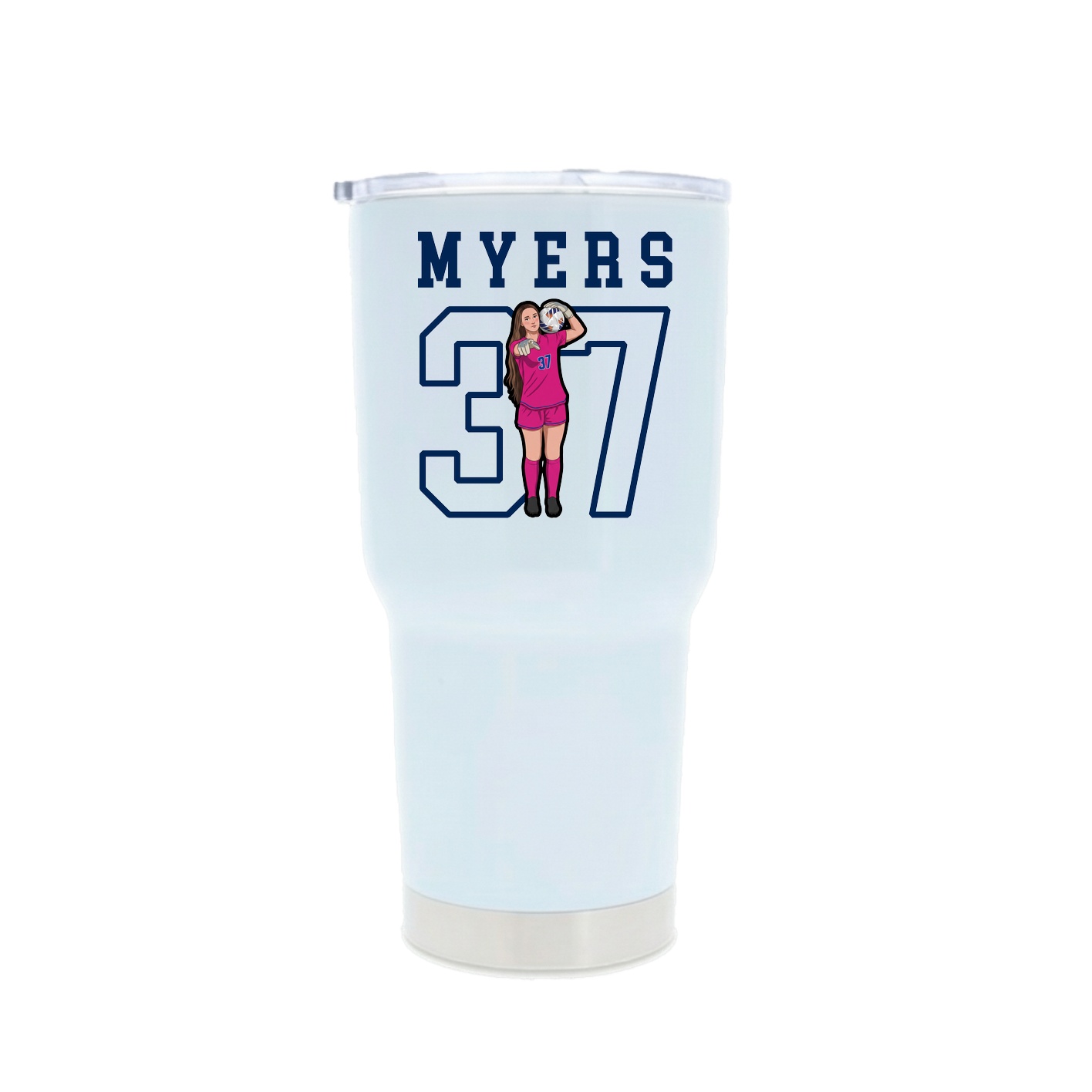 30oz Stainless Steel Tumbler — Shirsey in White