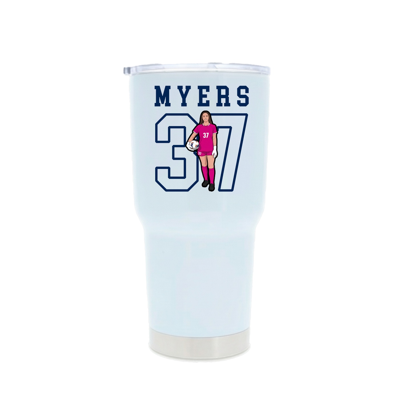 30oz Stainless Steel Tumbler — Shirsey in White