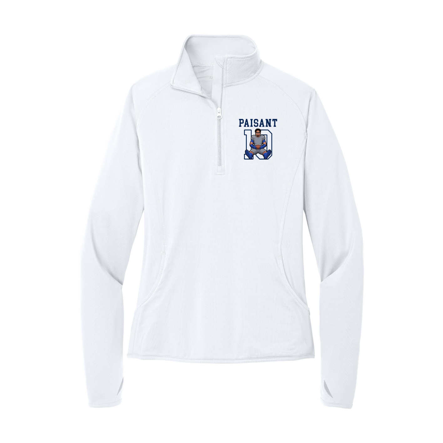 Women's Q-Zip Pullover — Shirsey in White