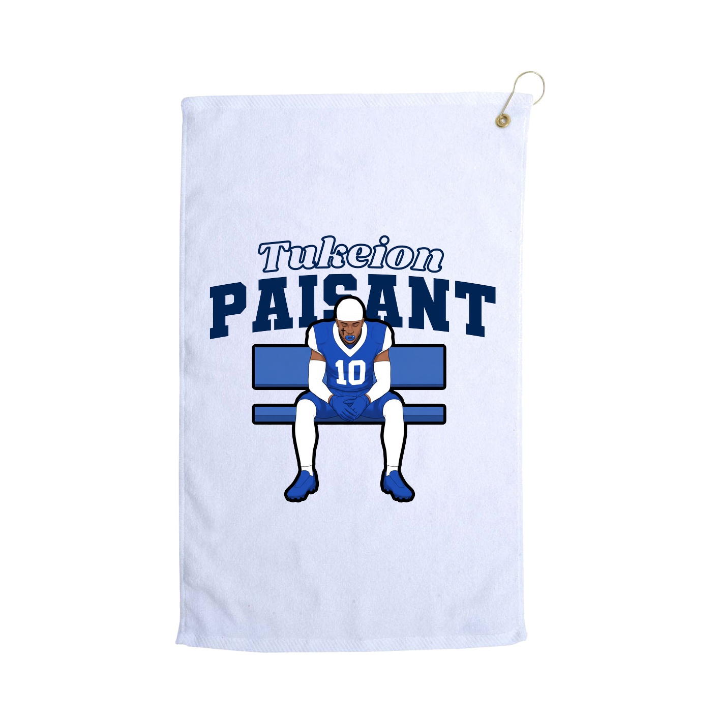 Golf Towel — Name Arch in White