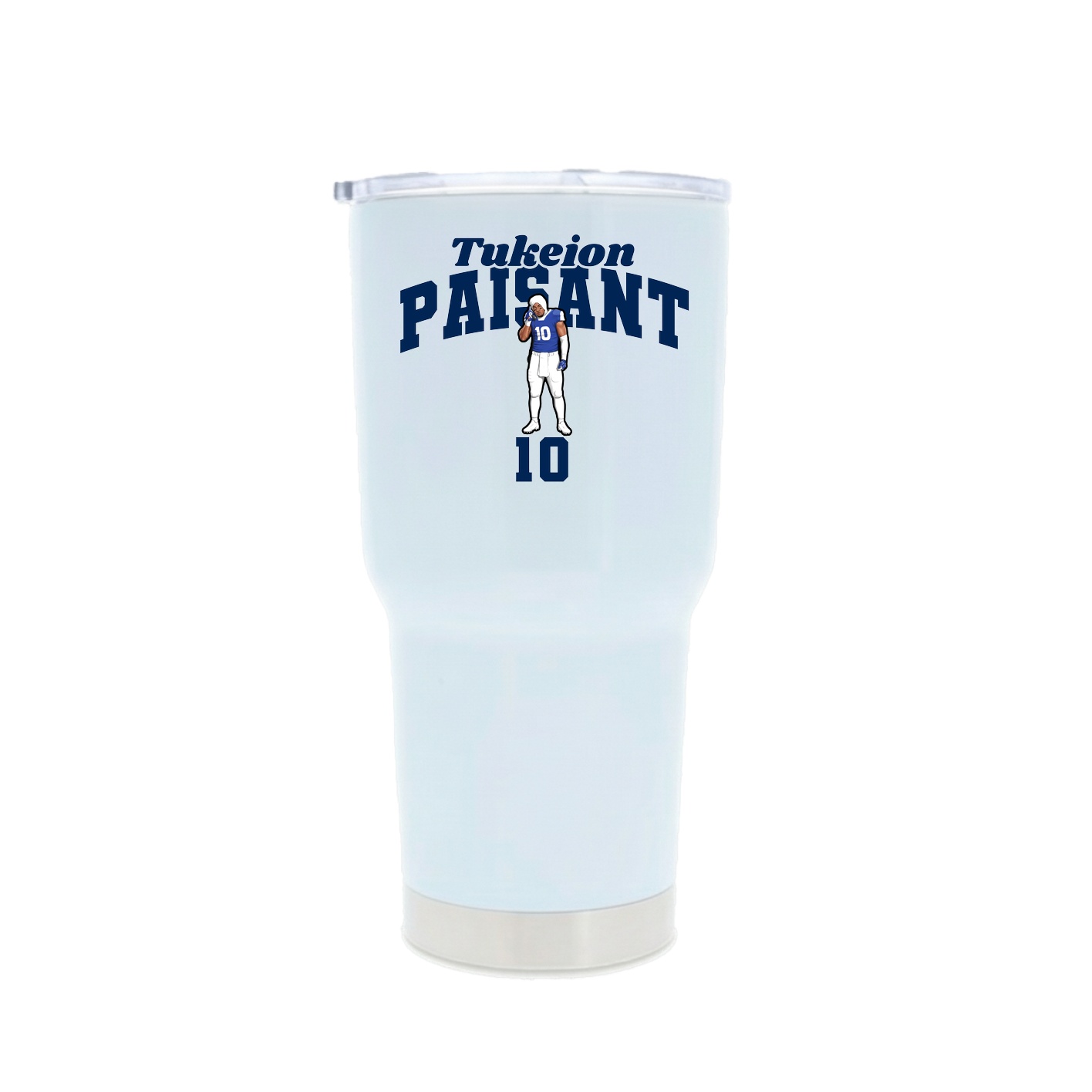 30oz Stainless Steel Tumbler — Signature Arch in White
