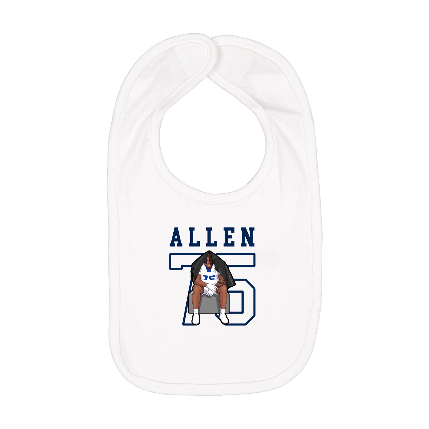 Infant Bib — Shirsey in White