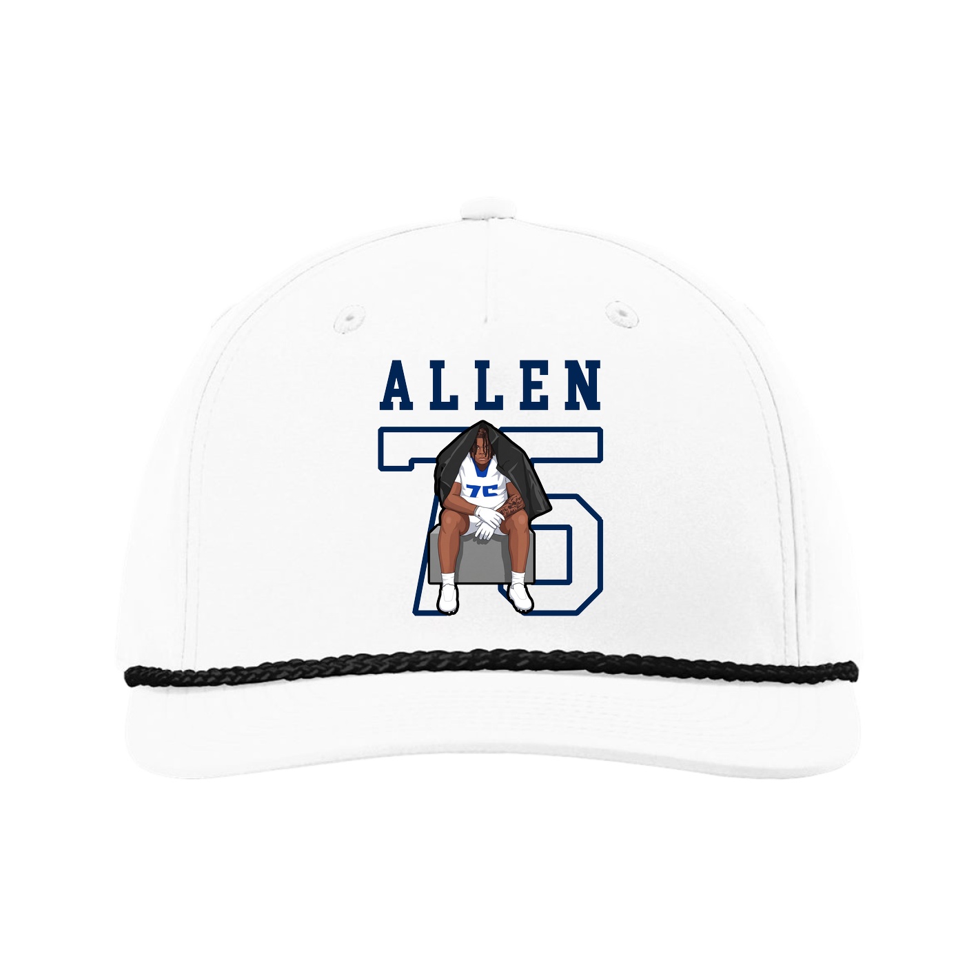 Five-Panel Classic Rope Cap — Shirsey in White