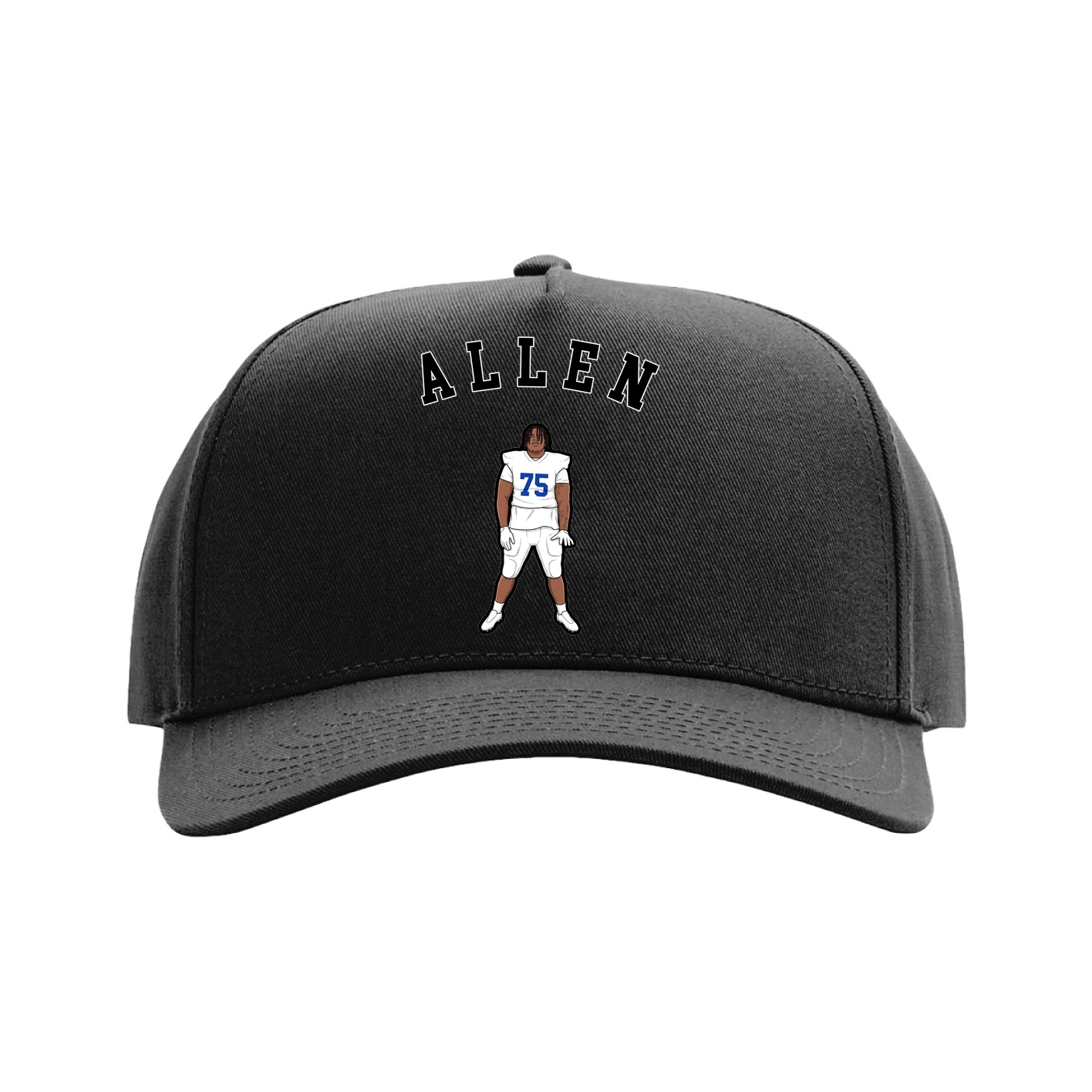 Full Fabric Five-Panel Champ Cap — Shirsey Arch in Black