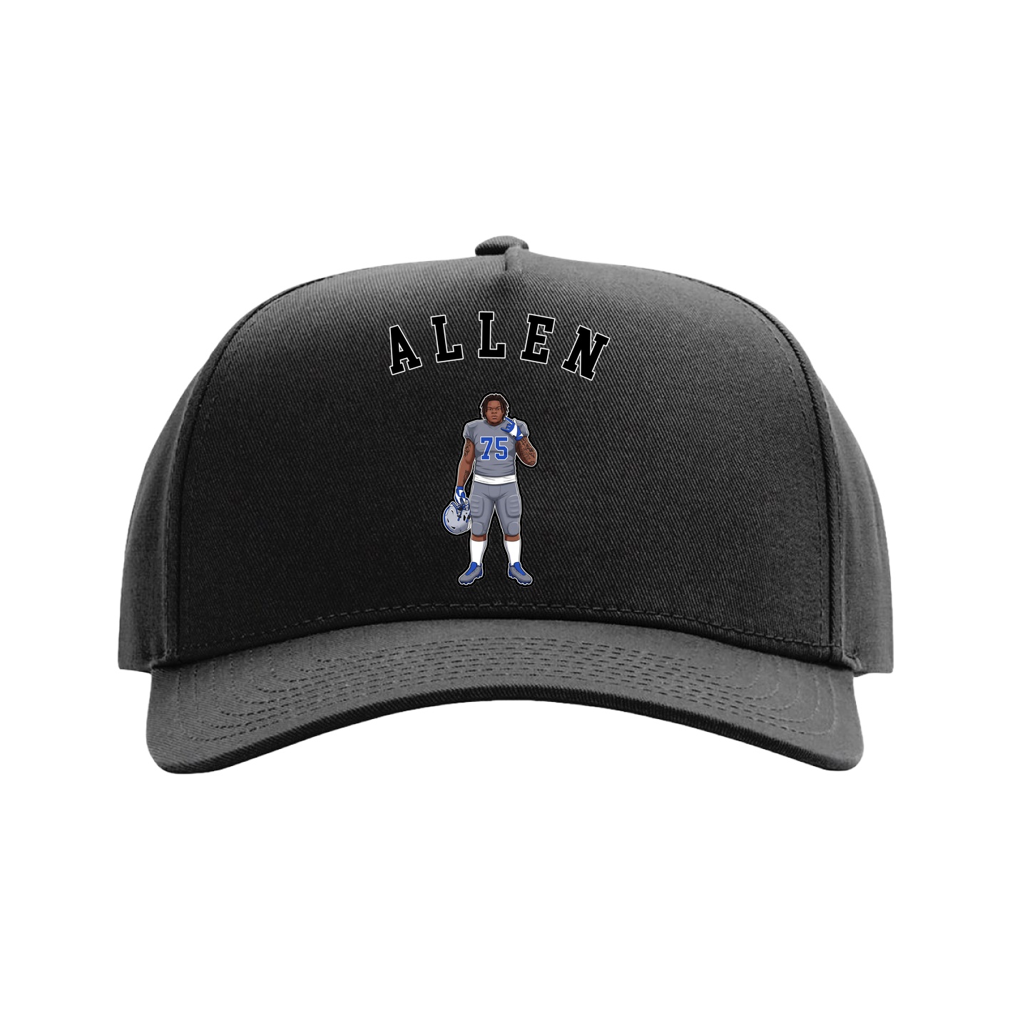 Full Fabric Five-Panel Champ Cap — Shirsey Arch in Black