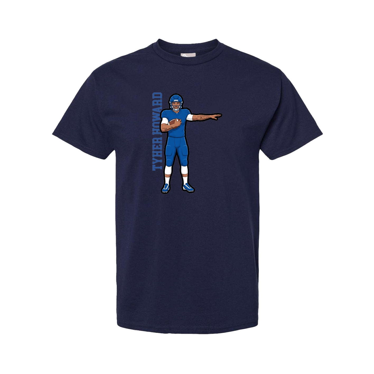 Tee — Name Vertical in Navy