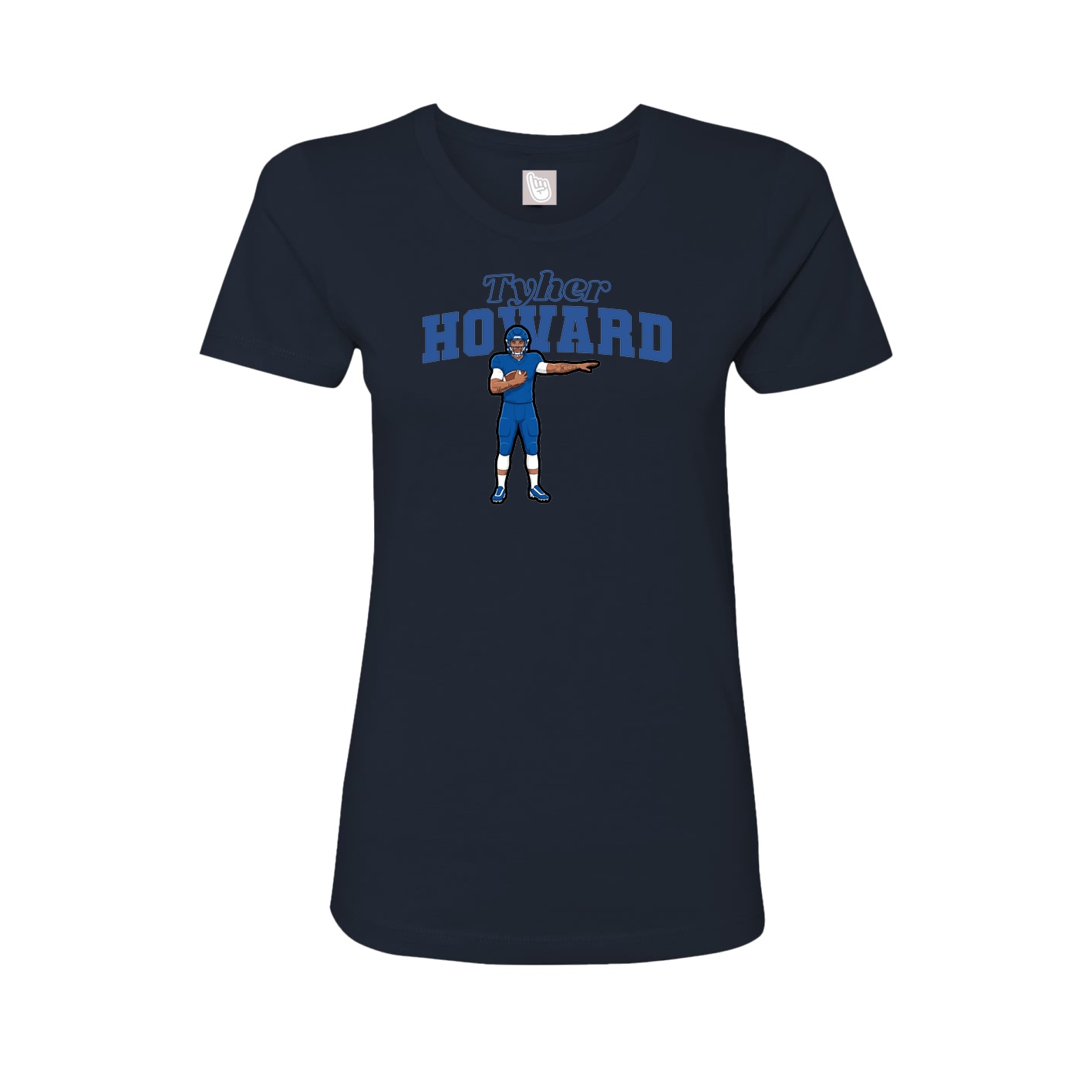 Fitted Women's Tee — Name Arch in Navy