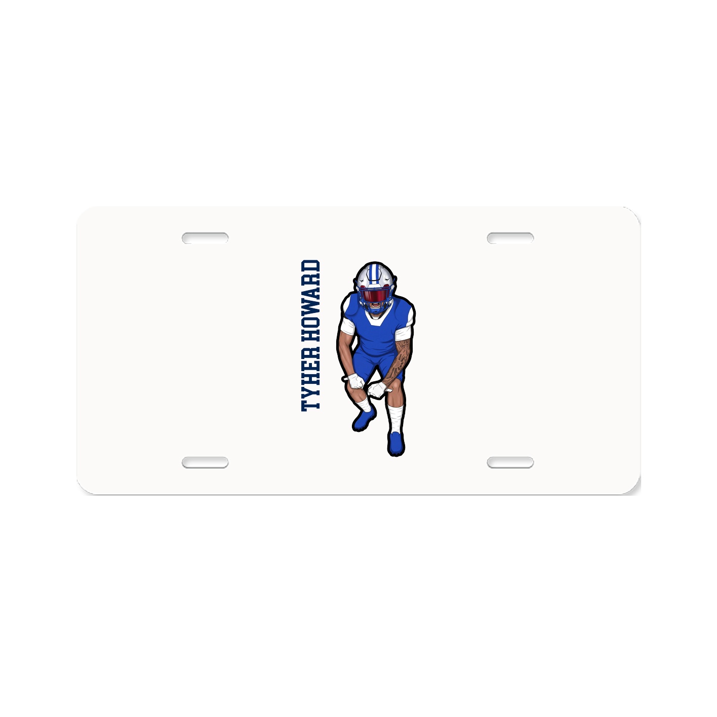 License Plate — Name Vertical in Classic