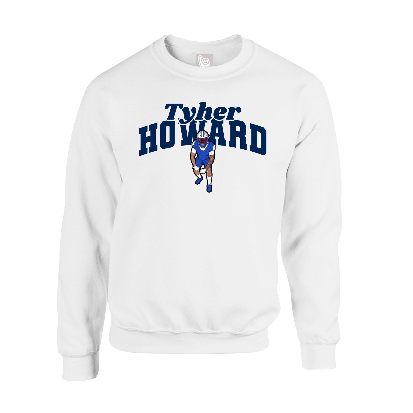Fleece Crew — Signature Arch in White
