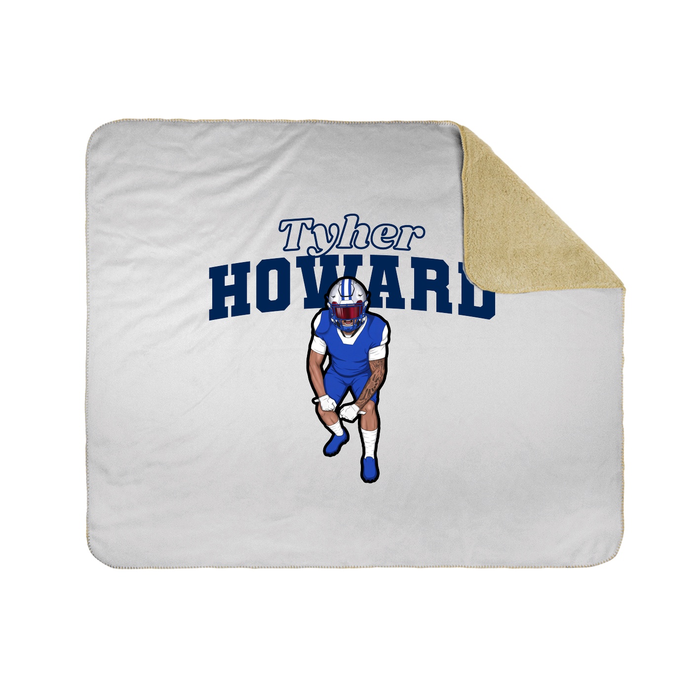 Throw Blanket — Name Arch in White