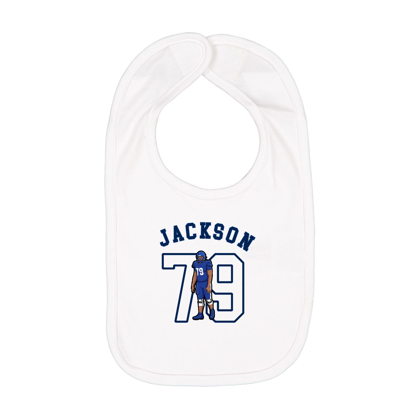 Infant Bib — Shirsey Arch in White