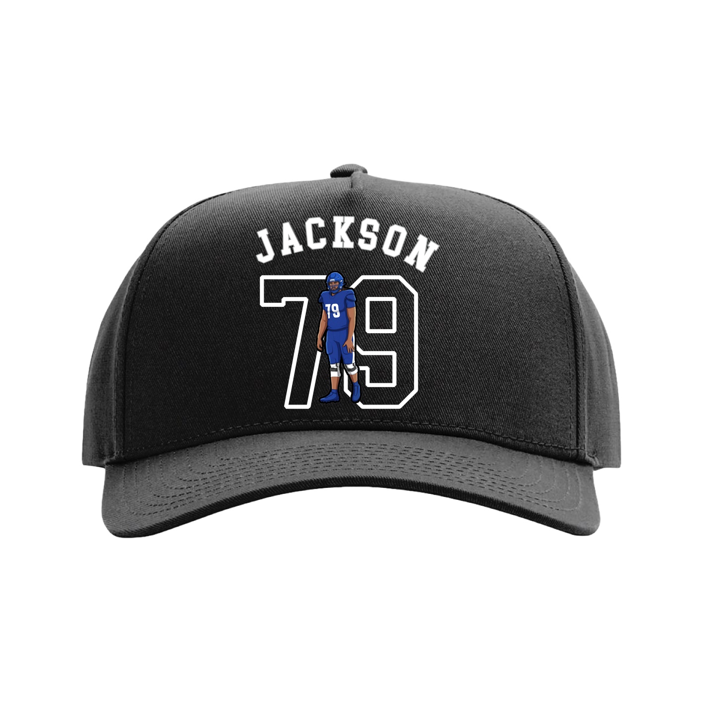 Full Fabric Five-Panel Champ Cap — Shirsey Arch in Black