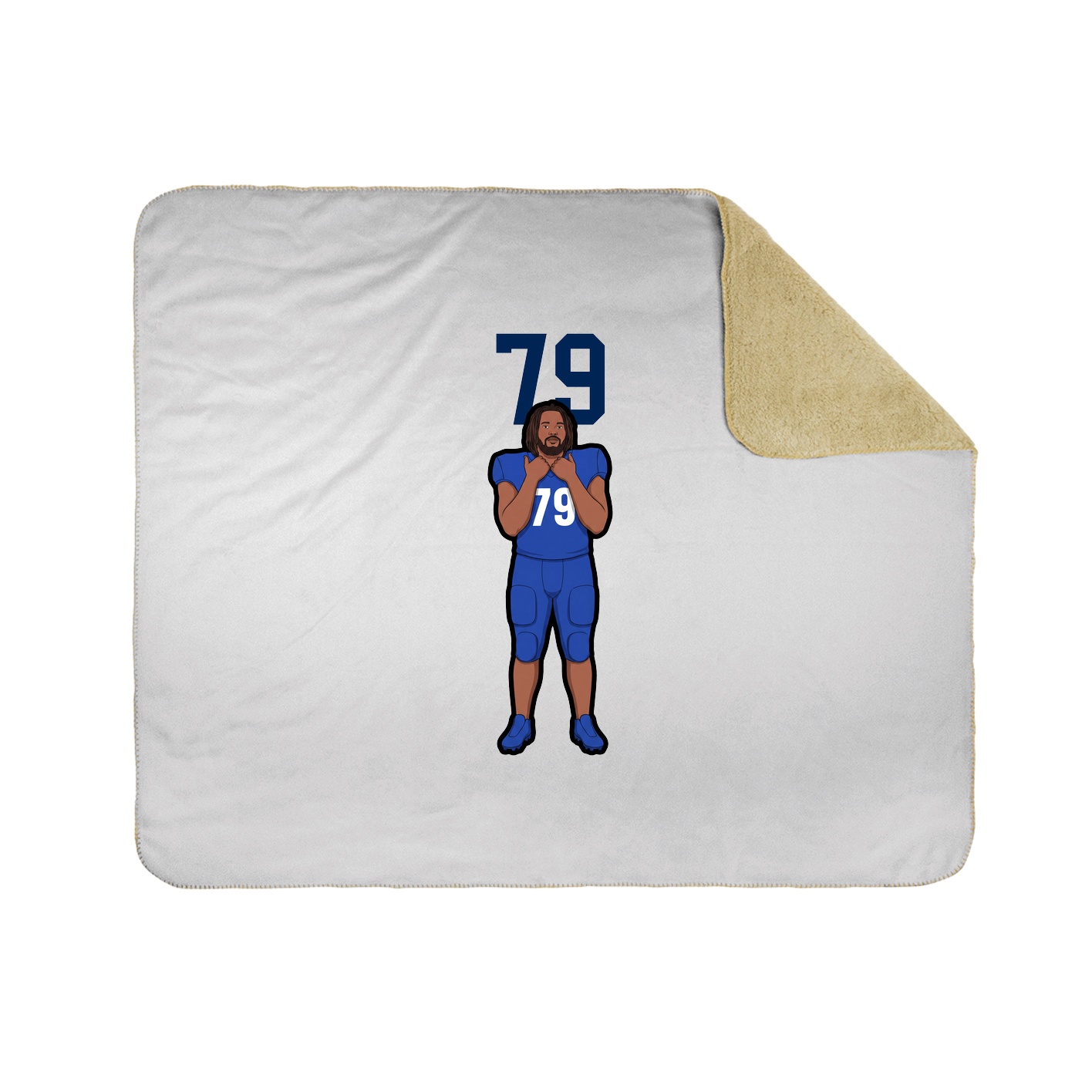 Throw Blanket — Number Top in White
