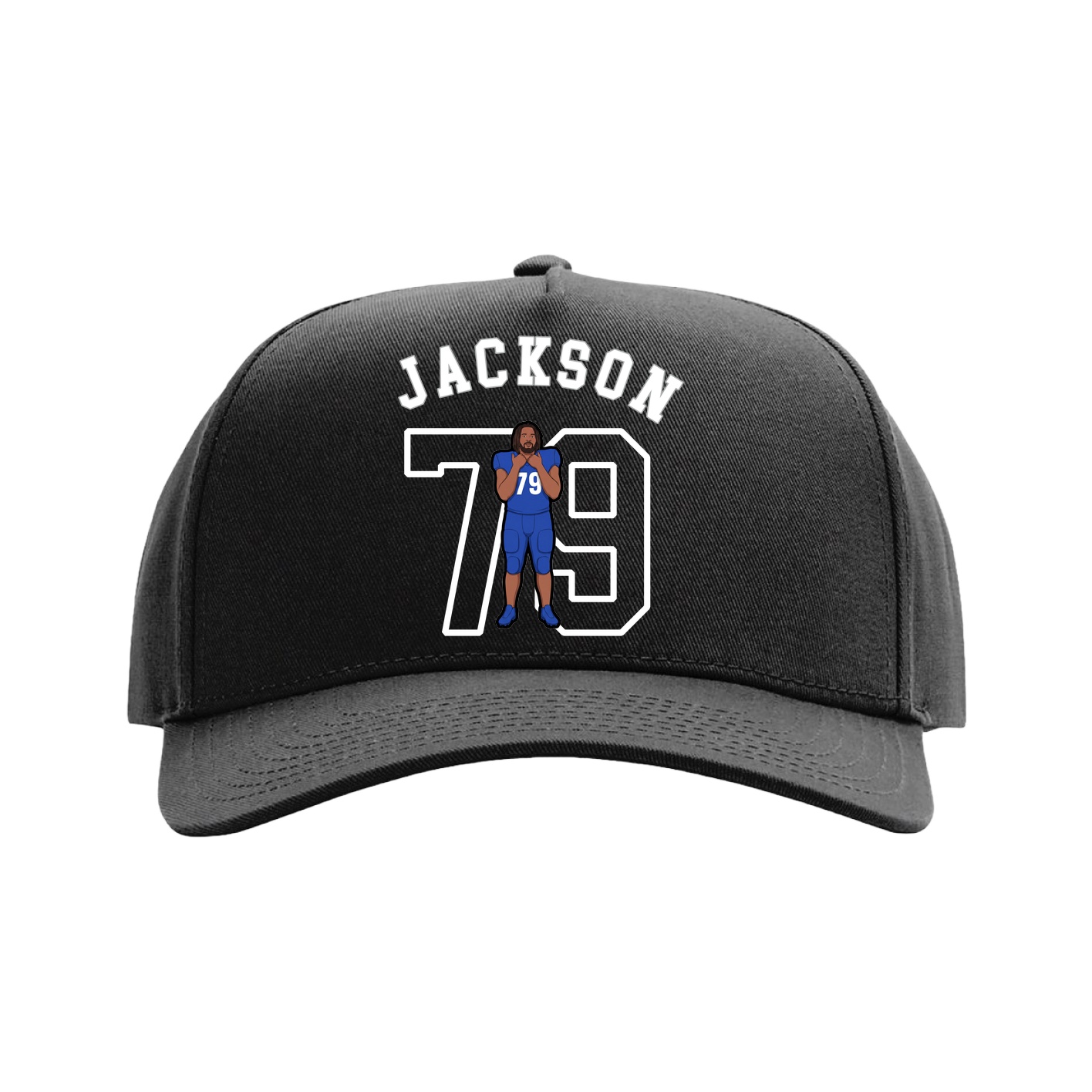 Full Fabric Five-Panel Champ Cap — Shirsey Arch in Black