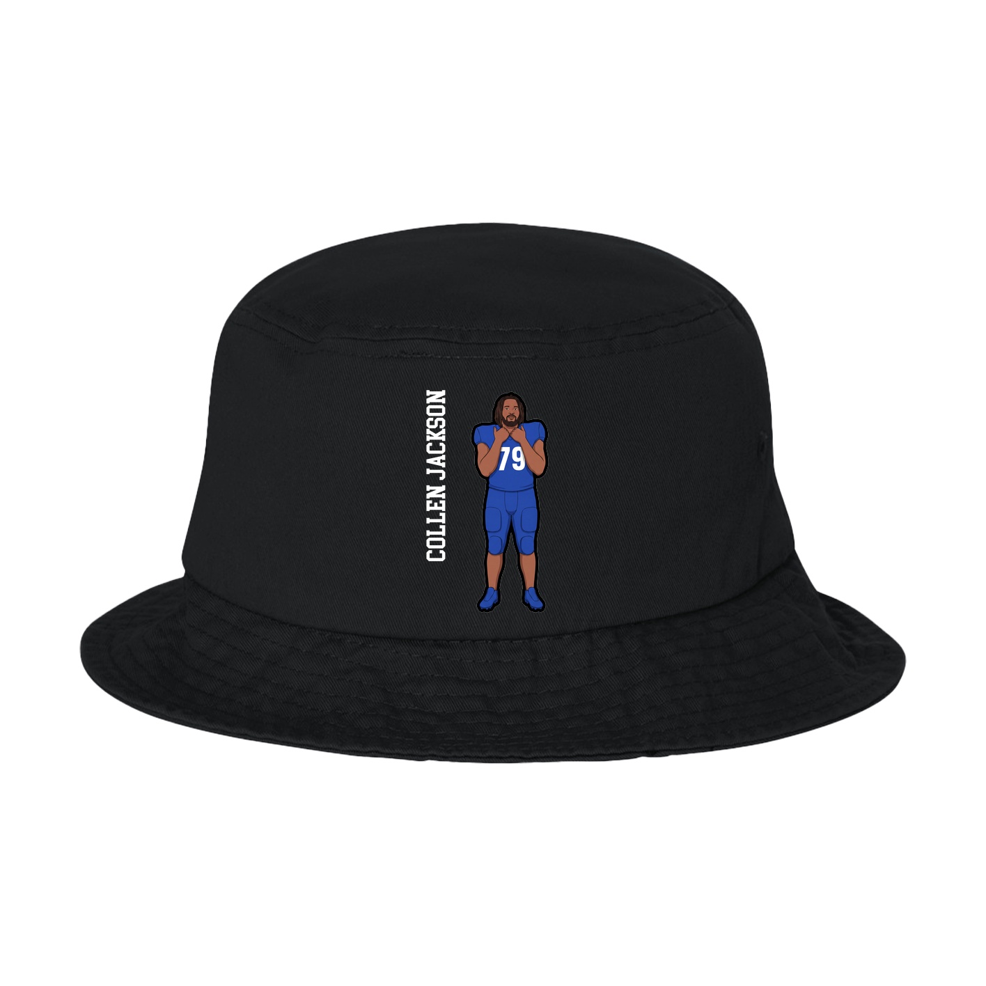 Bucket Cap — Name Vertical in Black