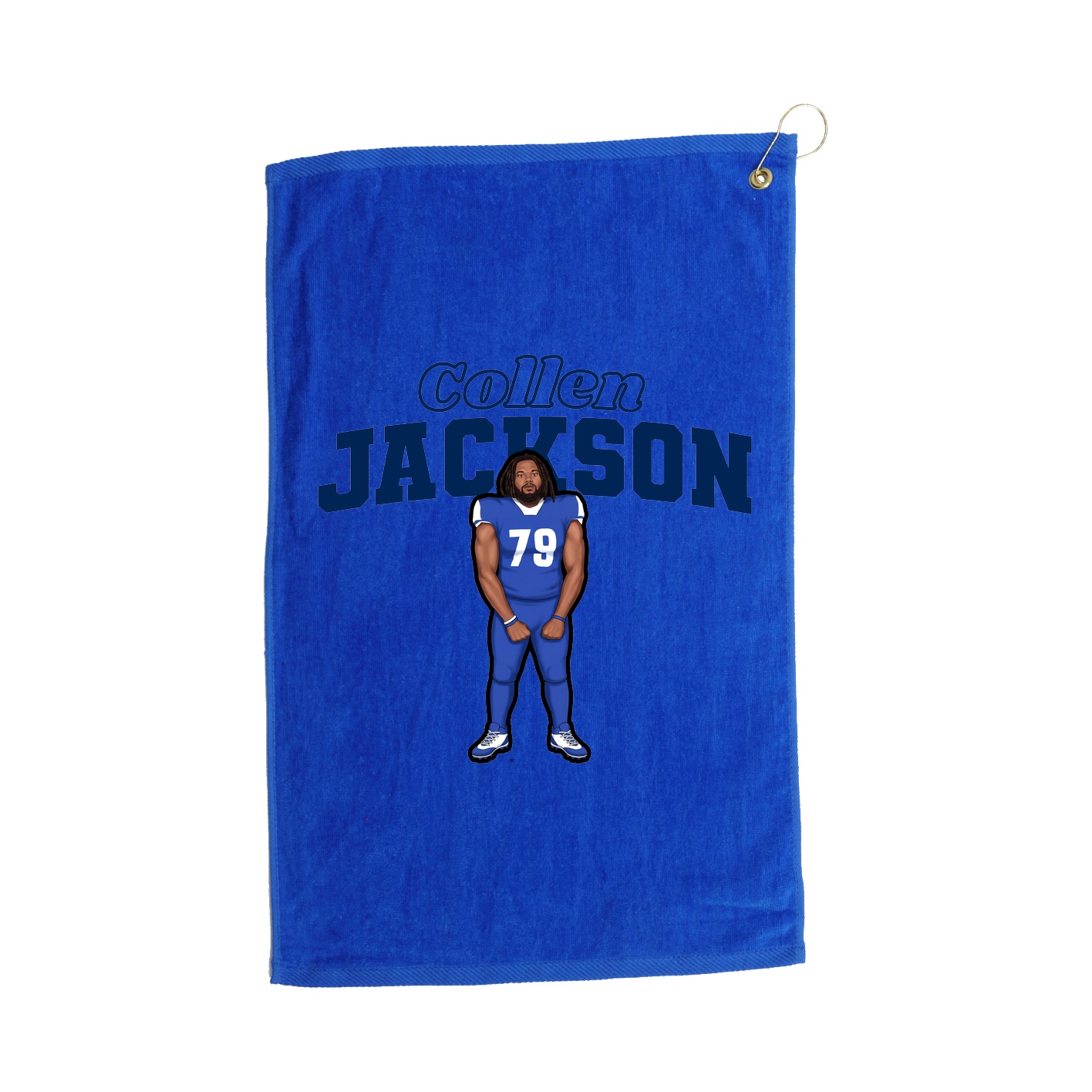 Golf Towel — Name Arch in Royal