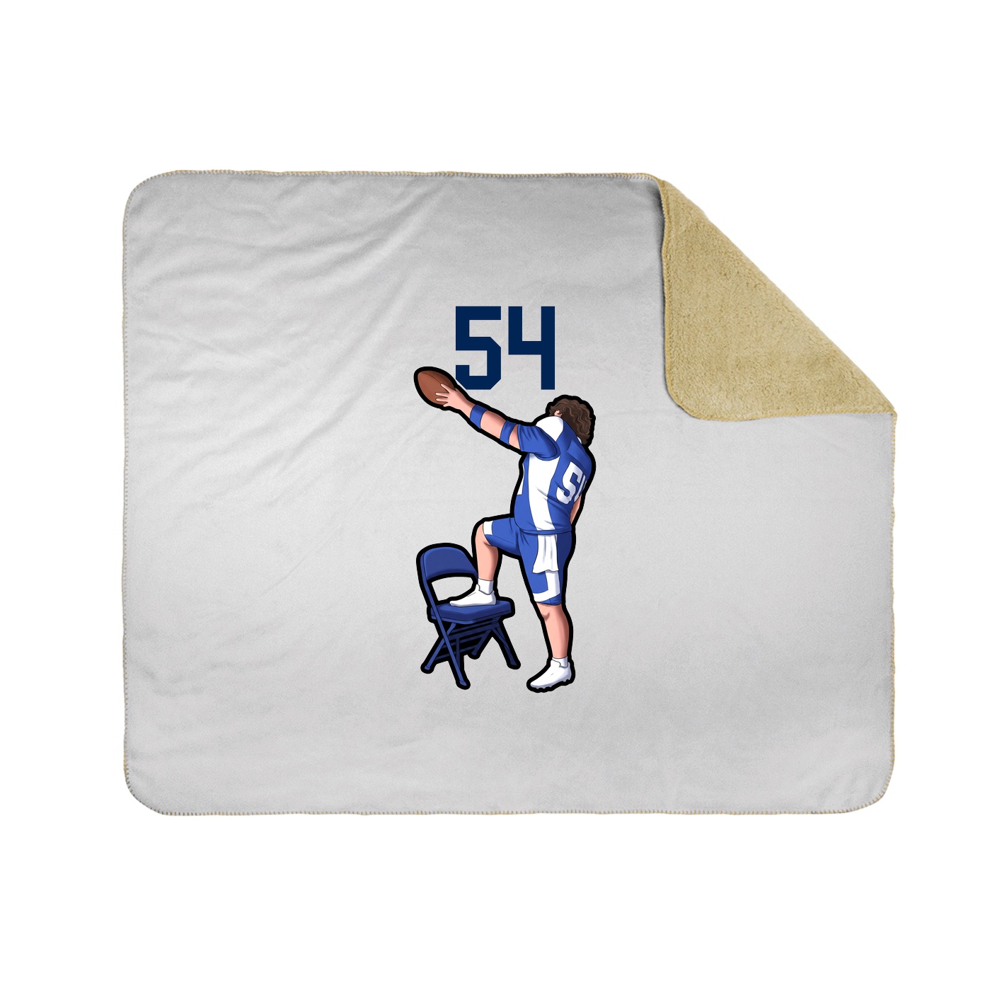 Throw Blanket — Number Top in White