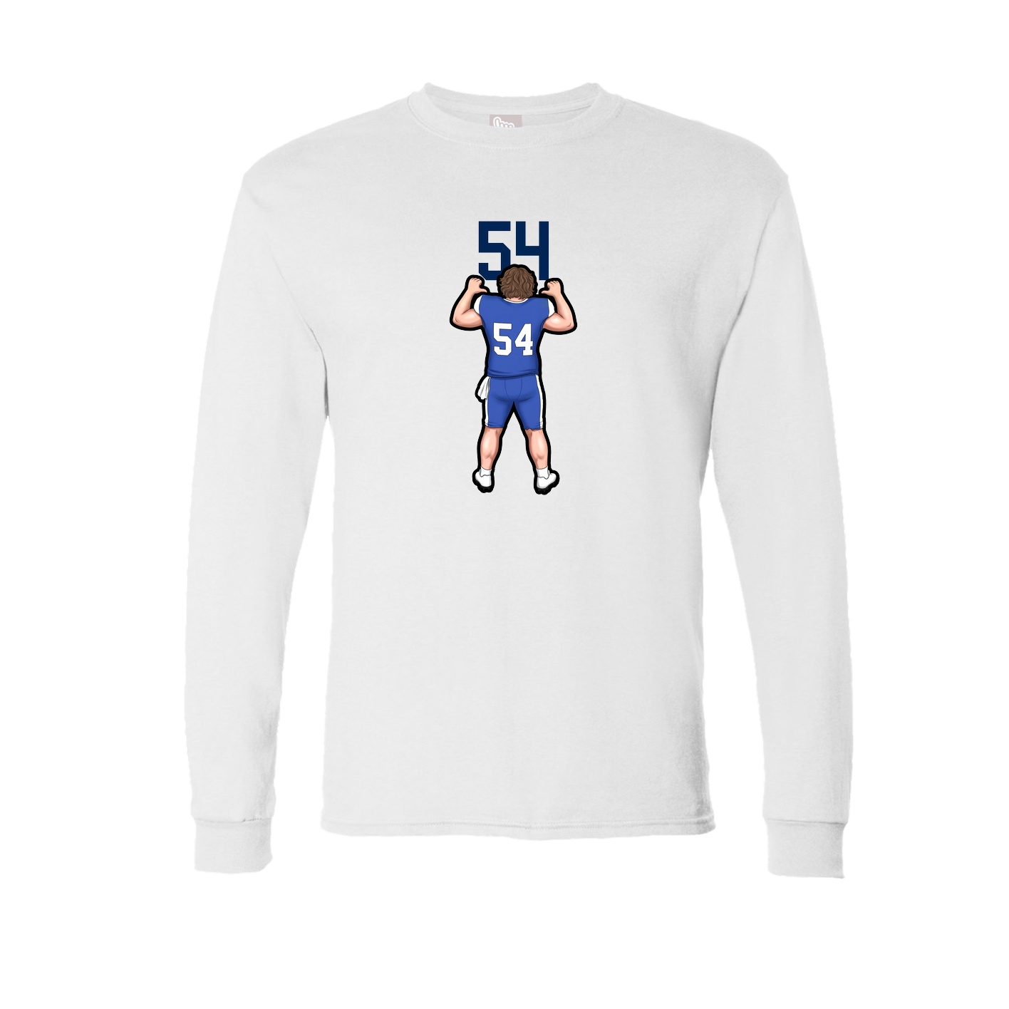 Long Sleeve Tee — Number Top in White