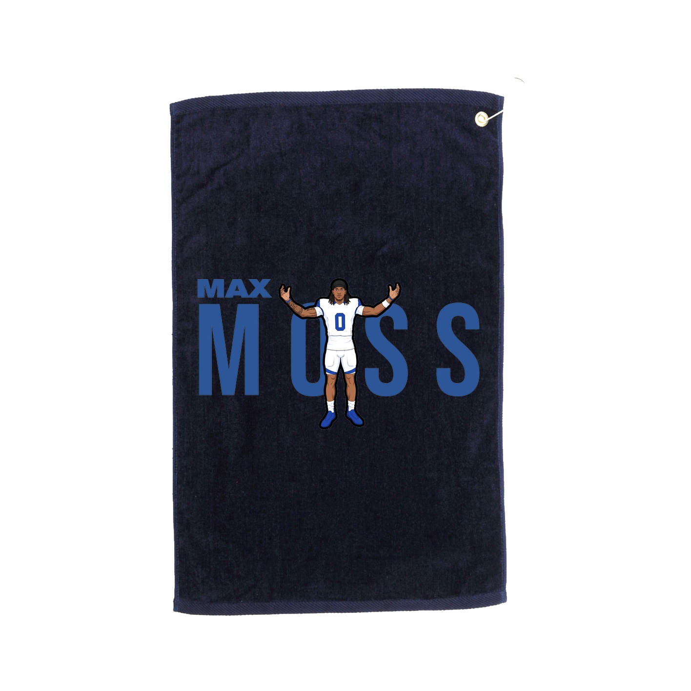 Golf Towel — Player Name in Navy