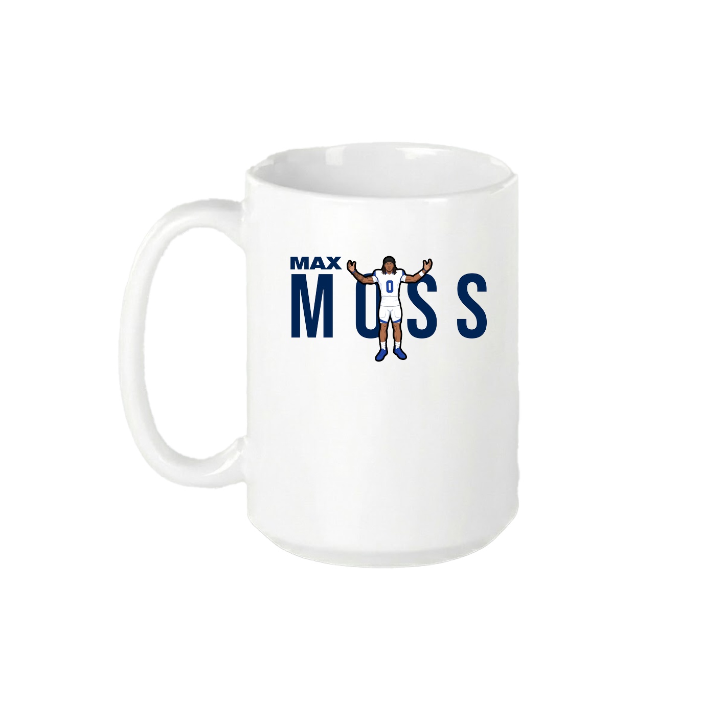 15oz Coffee Mug — Player Name in White