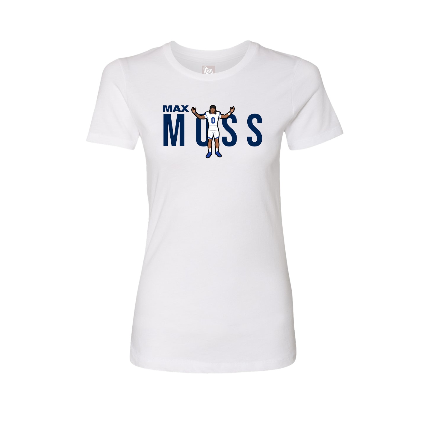 Fitted Women's Tee — Player Name in White