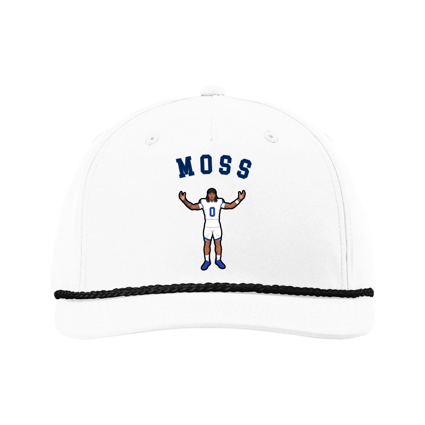 Five-Panel Classic Rope Cap — Shirsey Arch in White