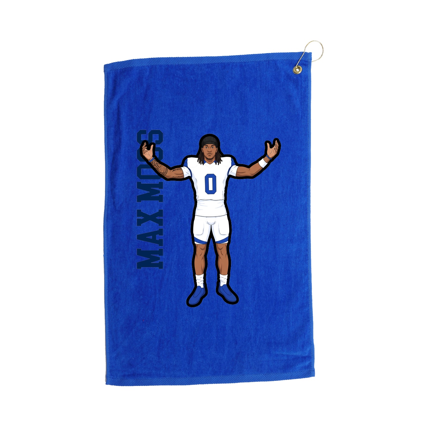 Golf Towel — Name Vertical in Royal