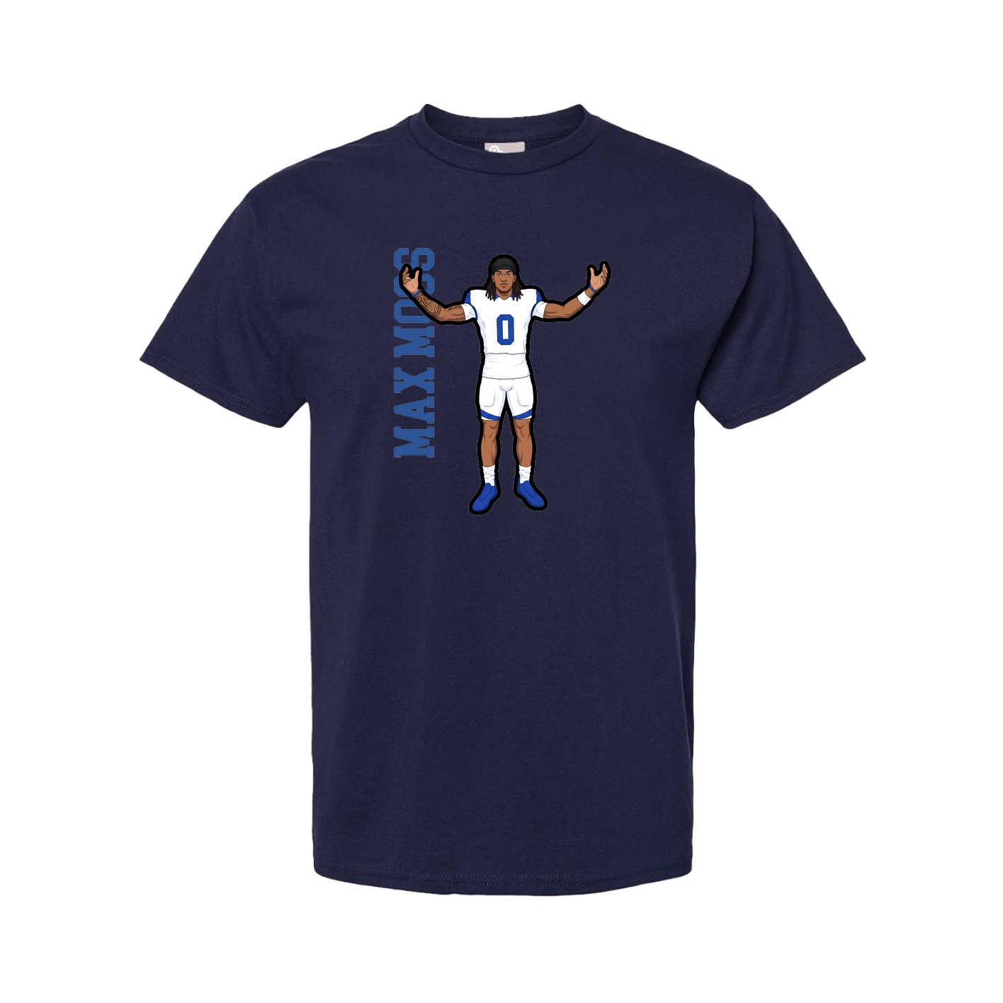 Tee — Name Vertical in Navy