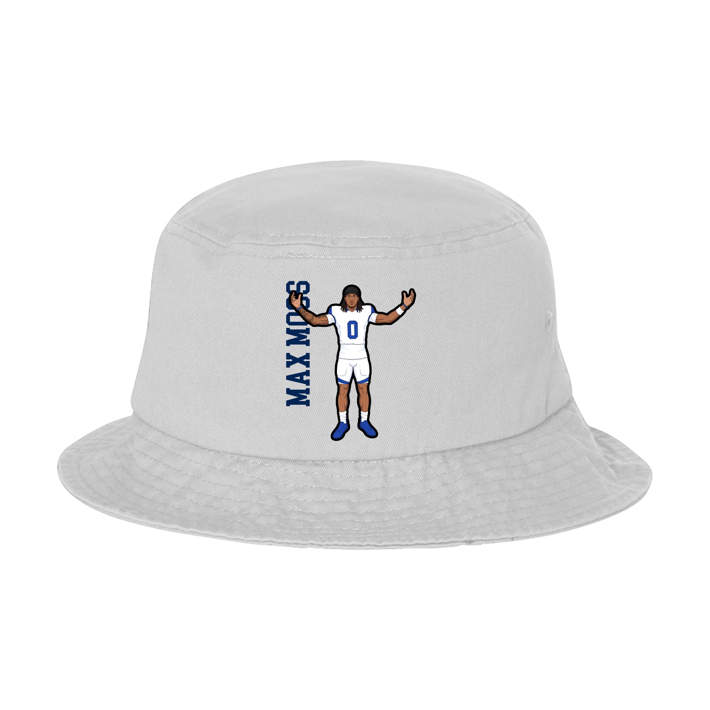 Bucket Cap — Name Vertical in White