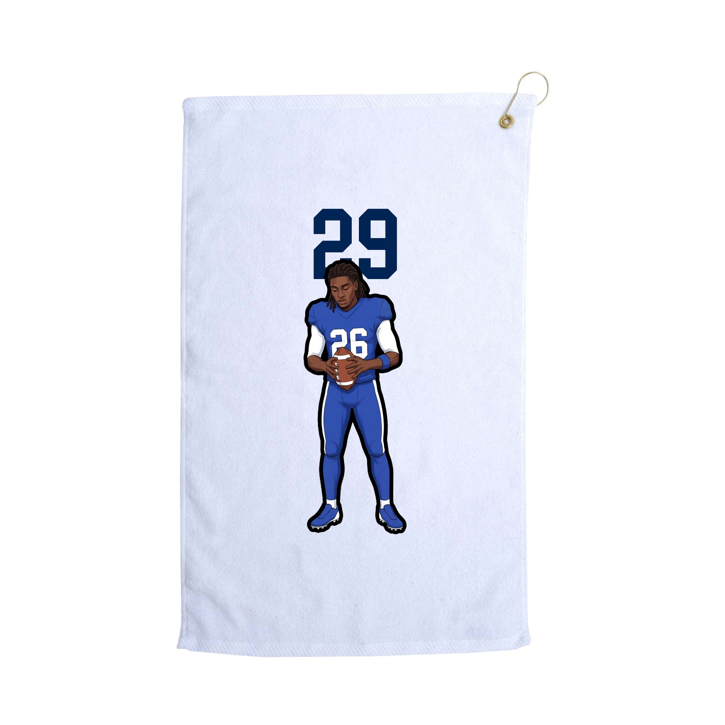 Golf Towel — Number Top in White