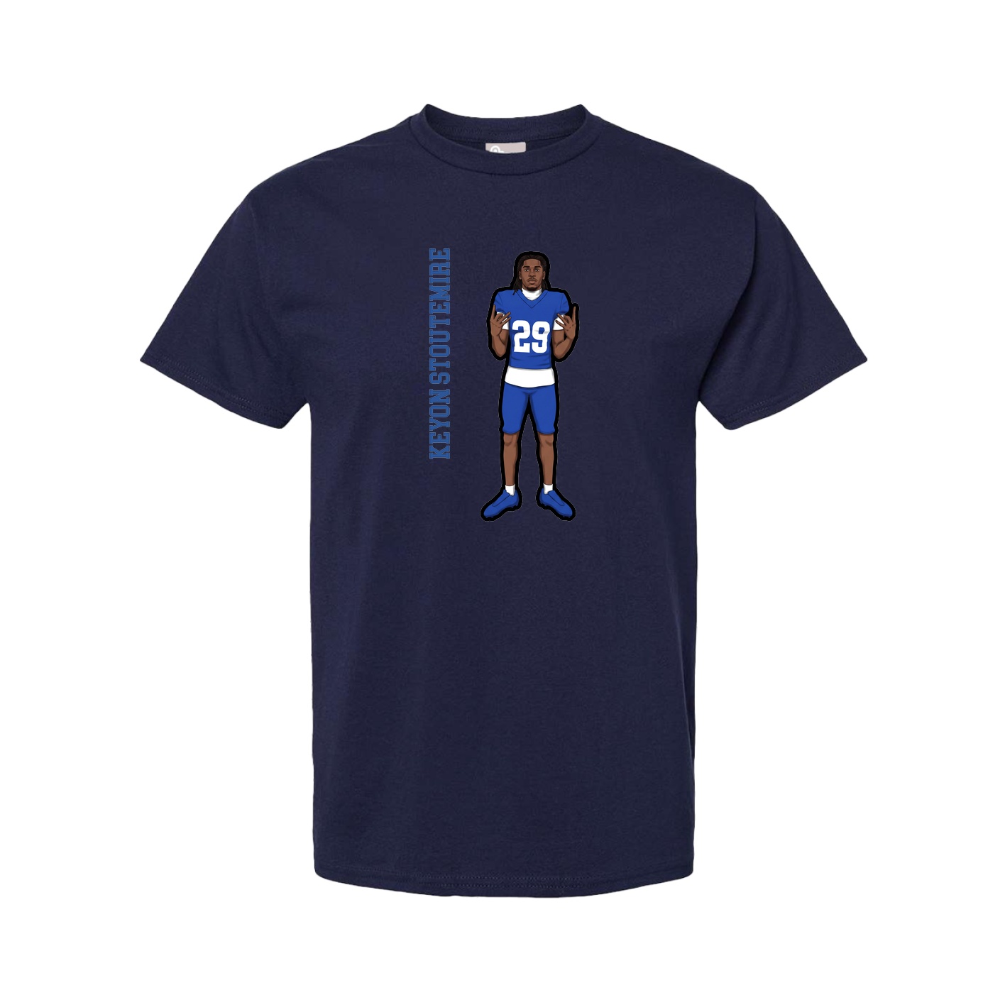Tee — Name Vertical in Navy