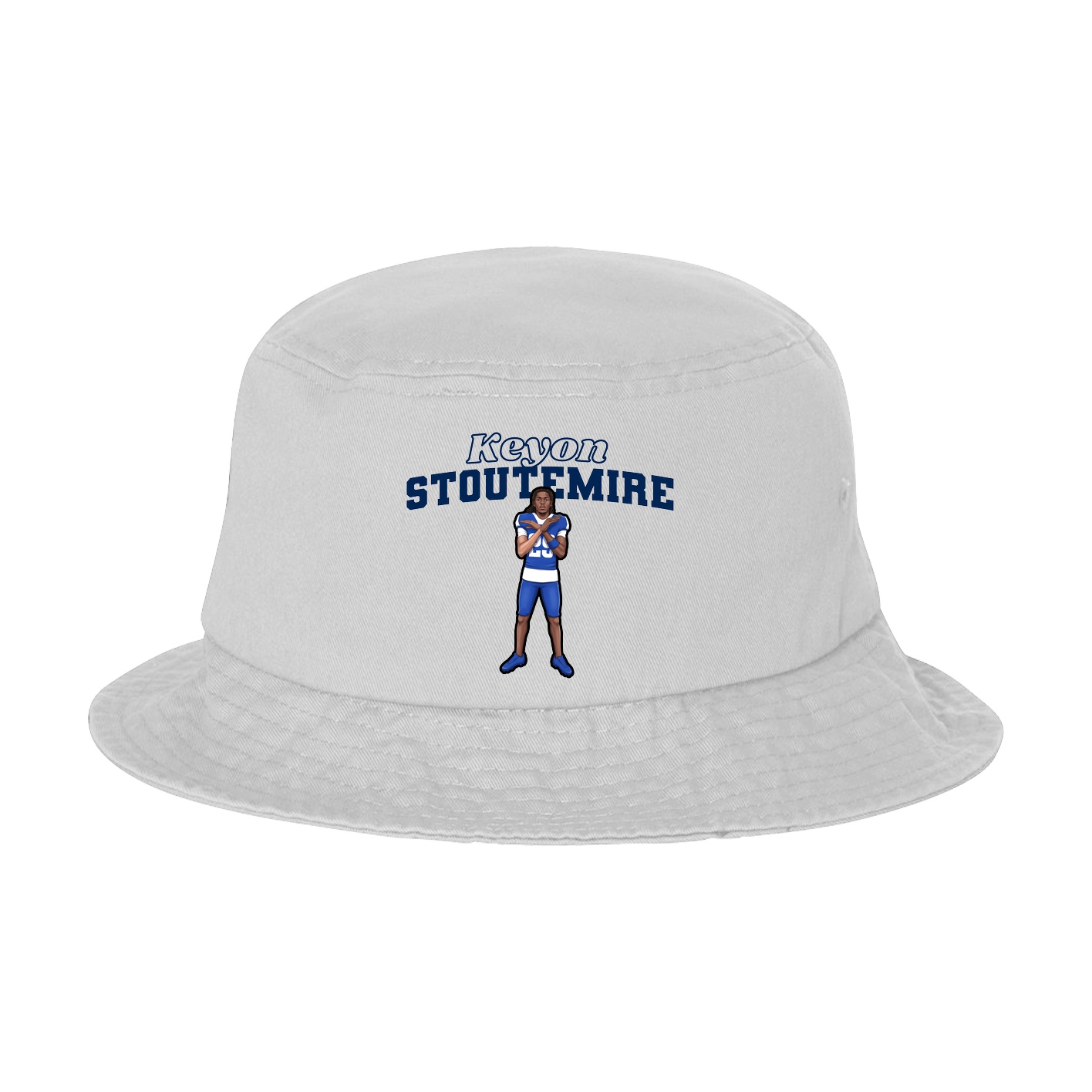 Bucket Cap — Name Arch in White