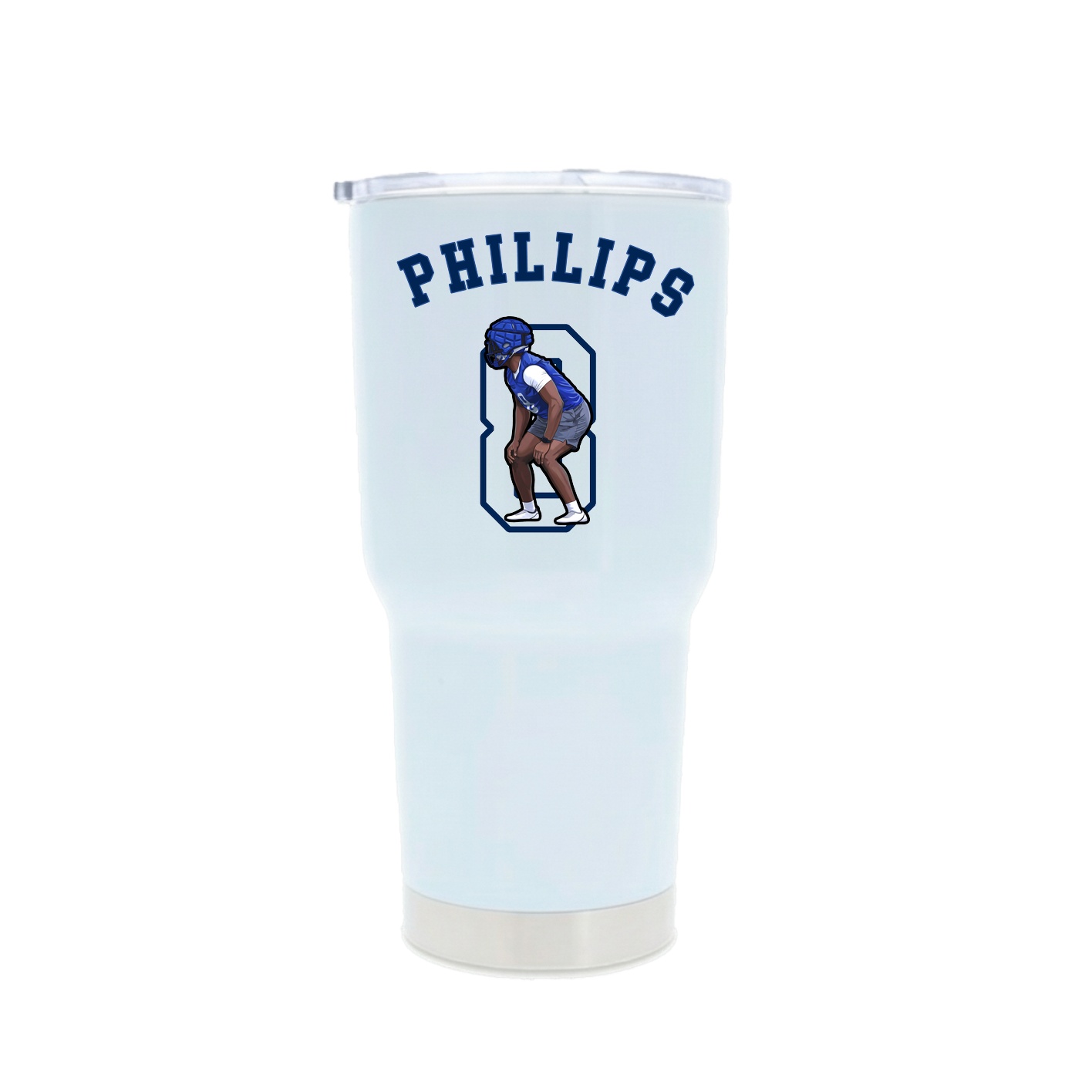 30oz Stainless Steel Tumbler — Shirsey Arch in White