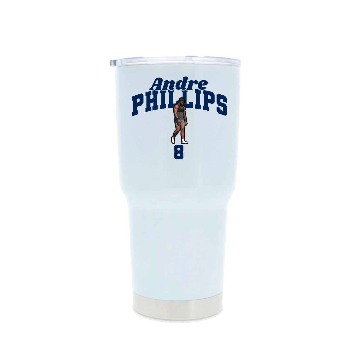 30oz Stainless Steel Tumbler — Signature Arch in White