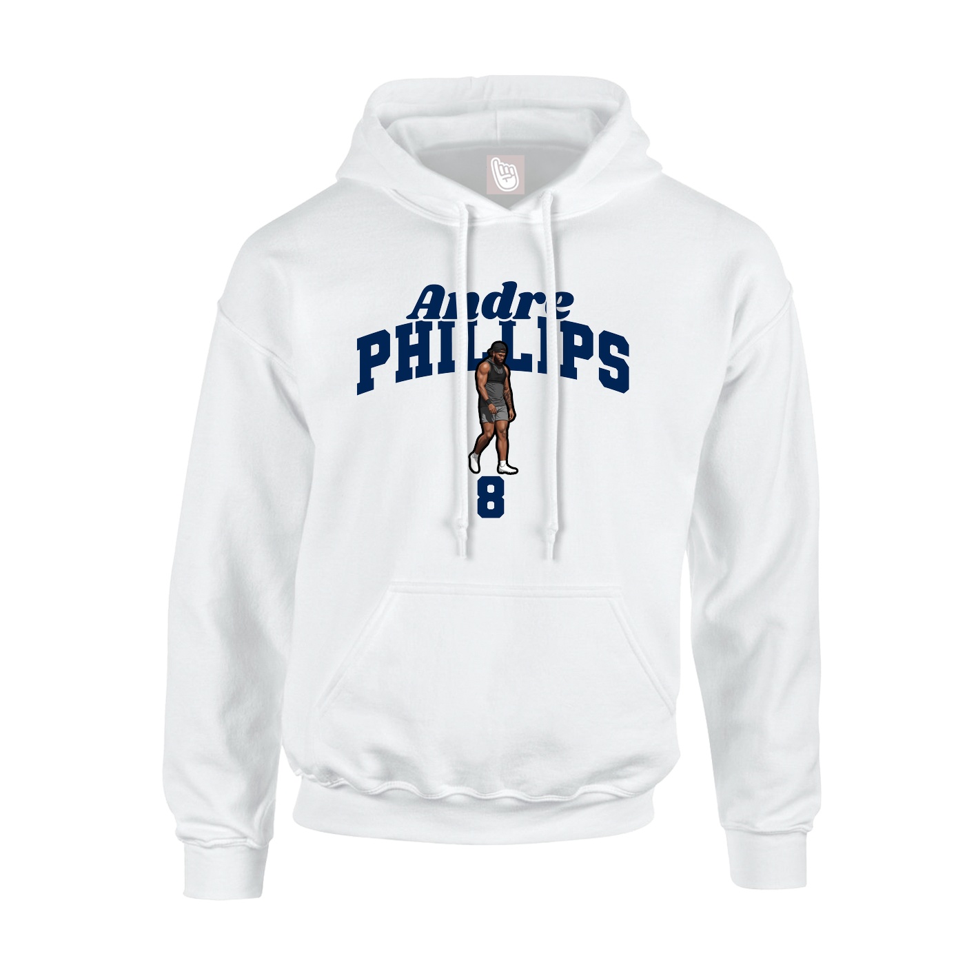 Hoodie — Signature Arch in White