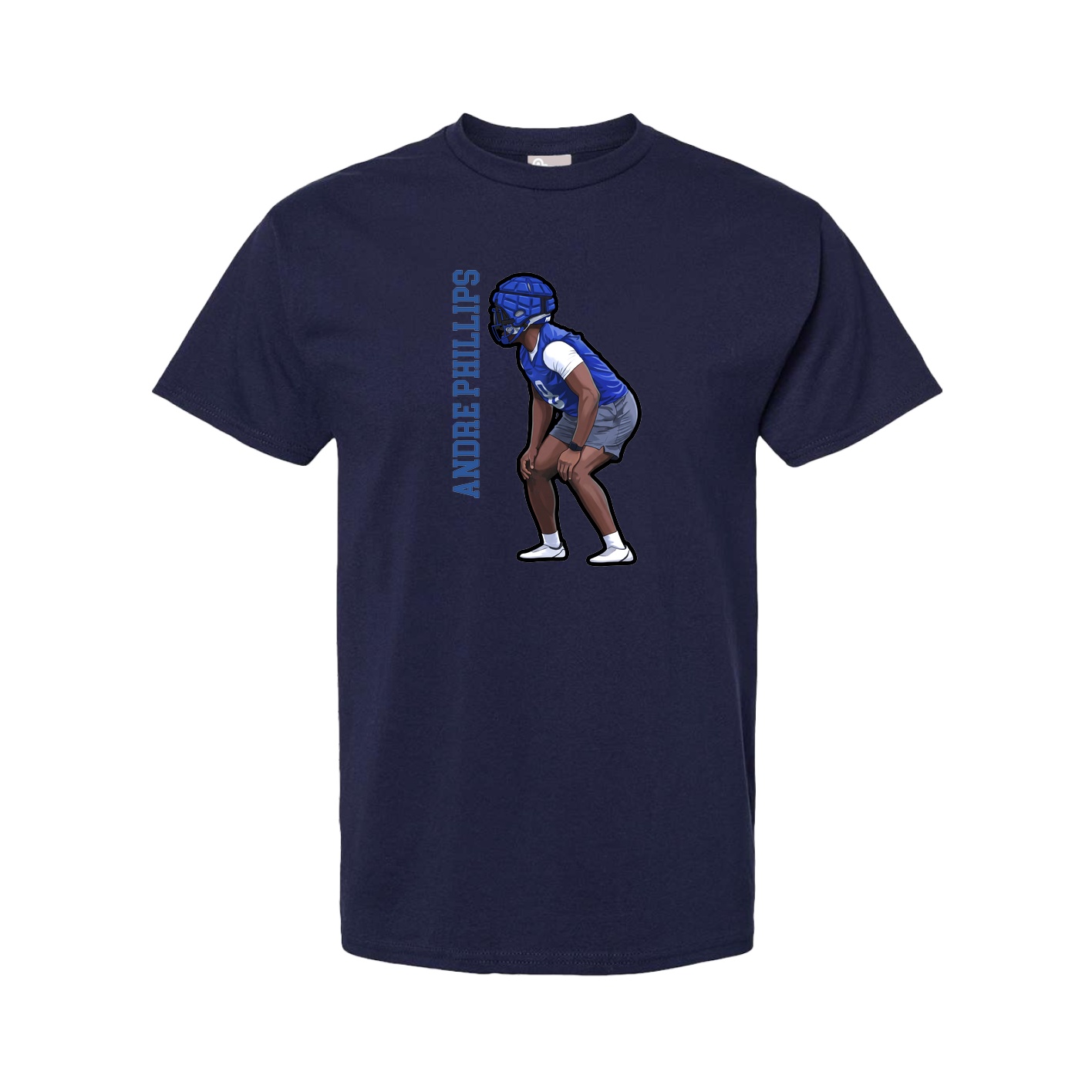 Tee — Name Vertical in Navy