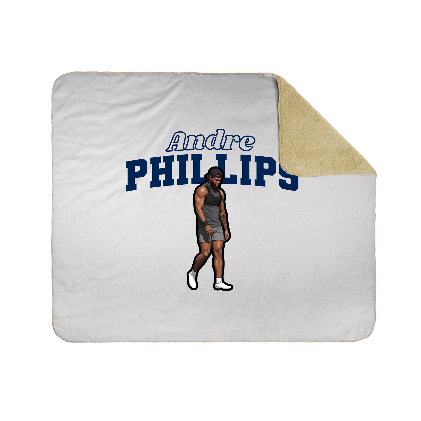 Throw Blanket — Name Arch in White
